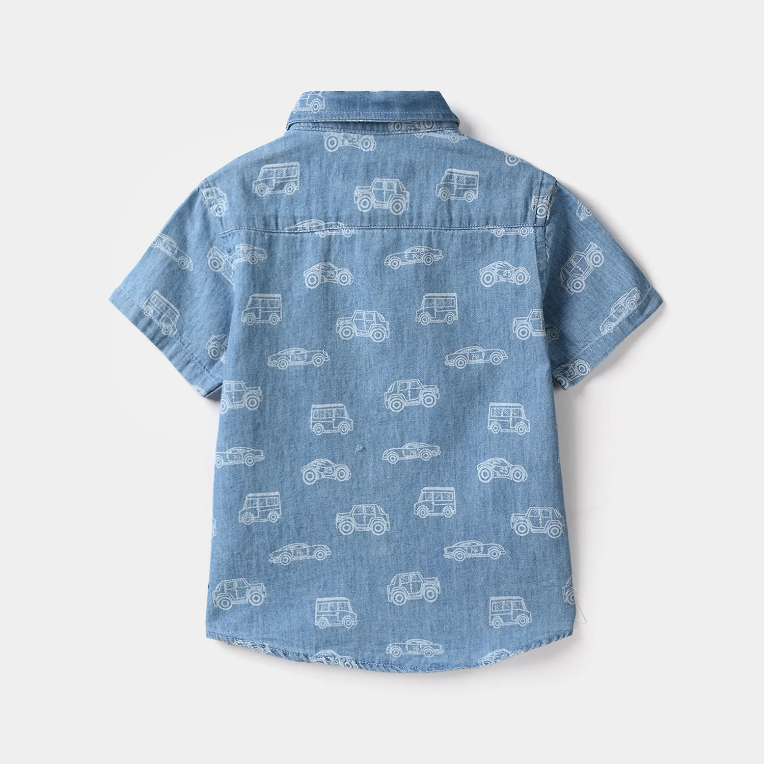 Infant Boys Tencel Denim Suit - Light Blue - Image 4