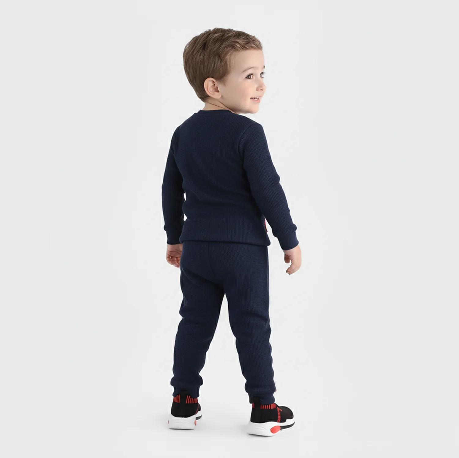 Infant Boys Thermal Suit-Navy Blue - Image 4