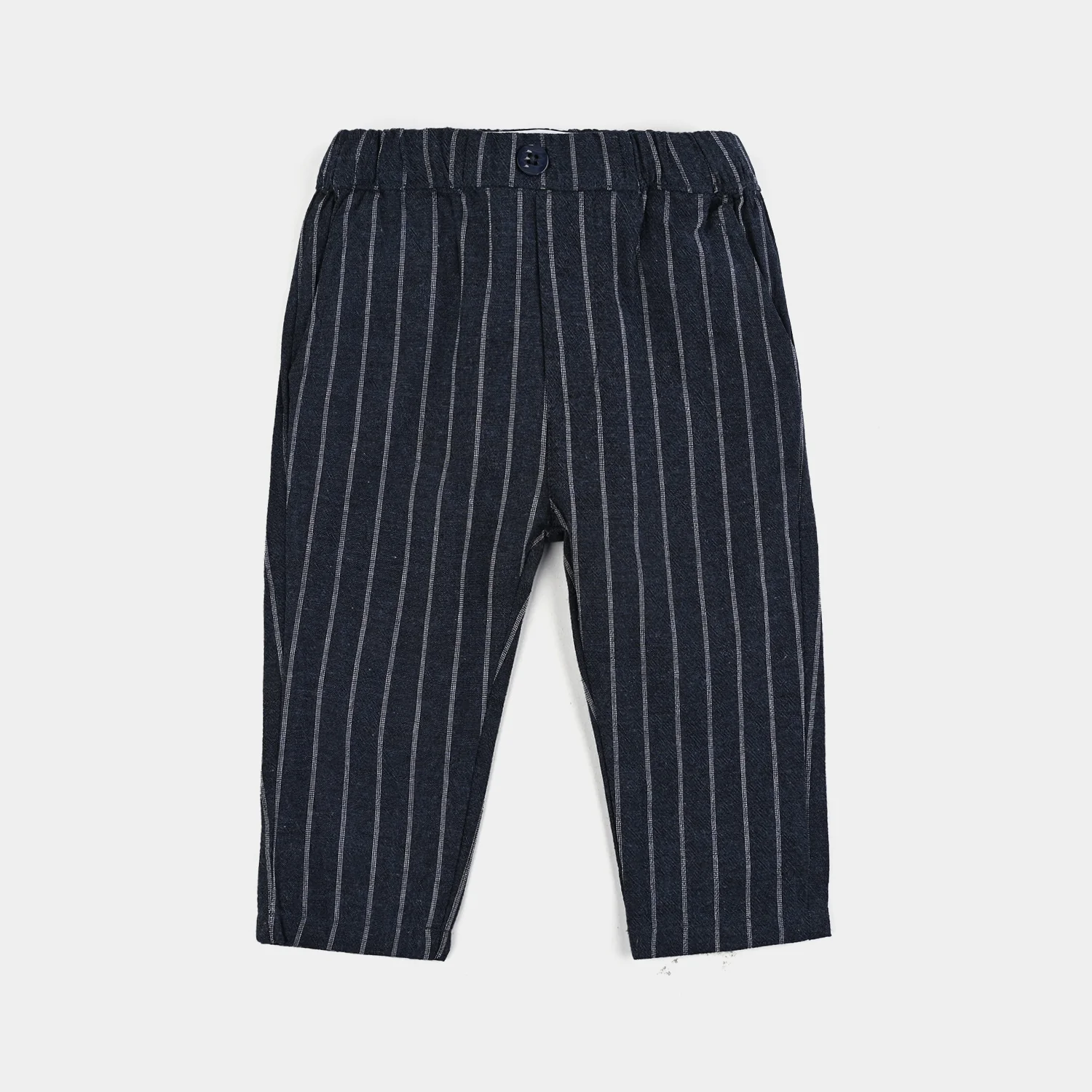Infant Boys Yarn Dyed 3PC Suit-Little Drape-Navy/White - Image 7