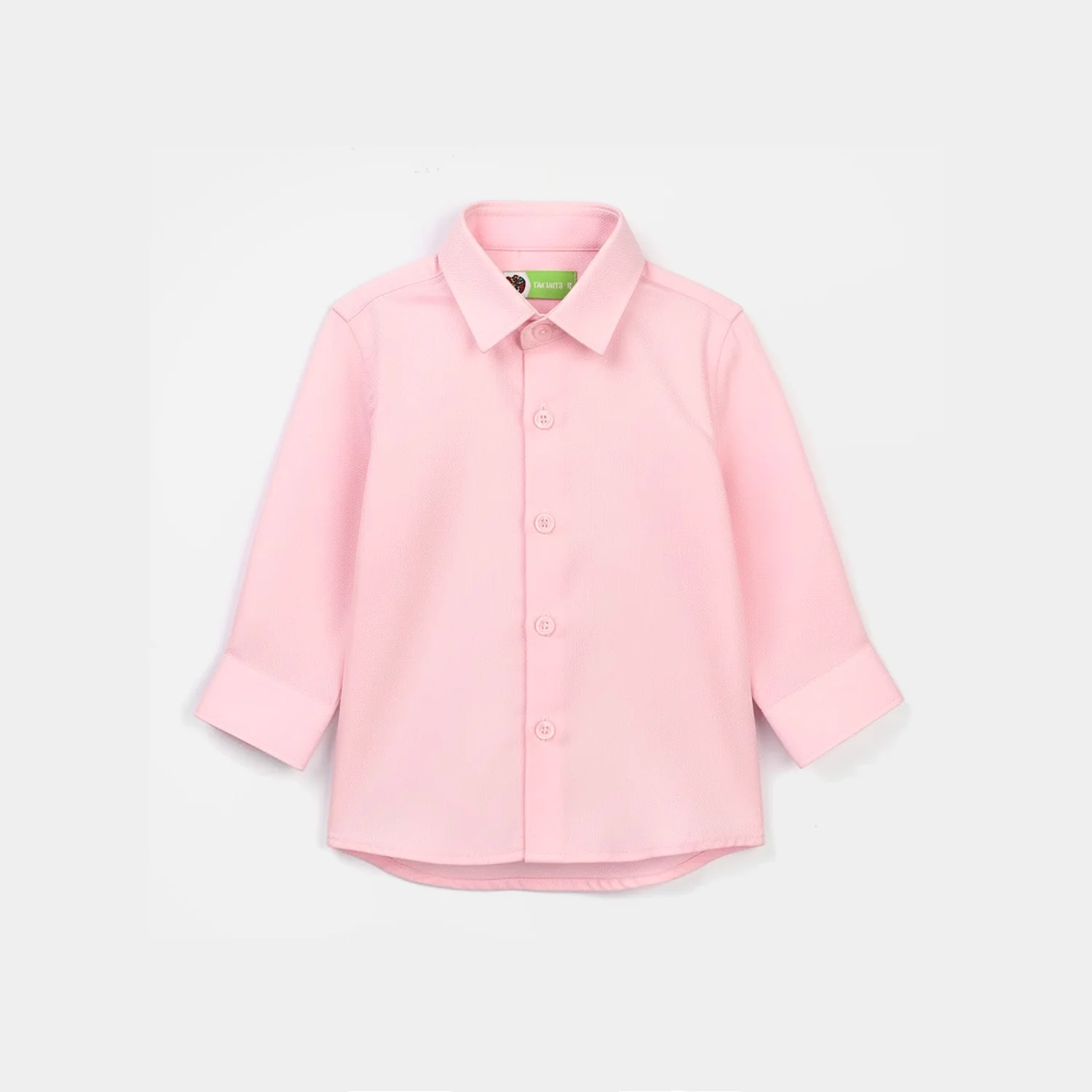 Infant Boys Yarn Dyed Formal Shirt - Pink