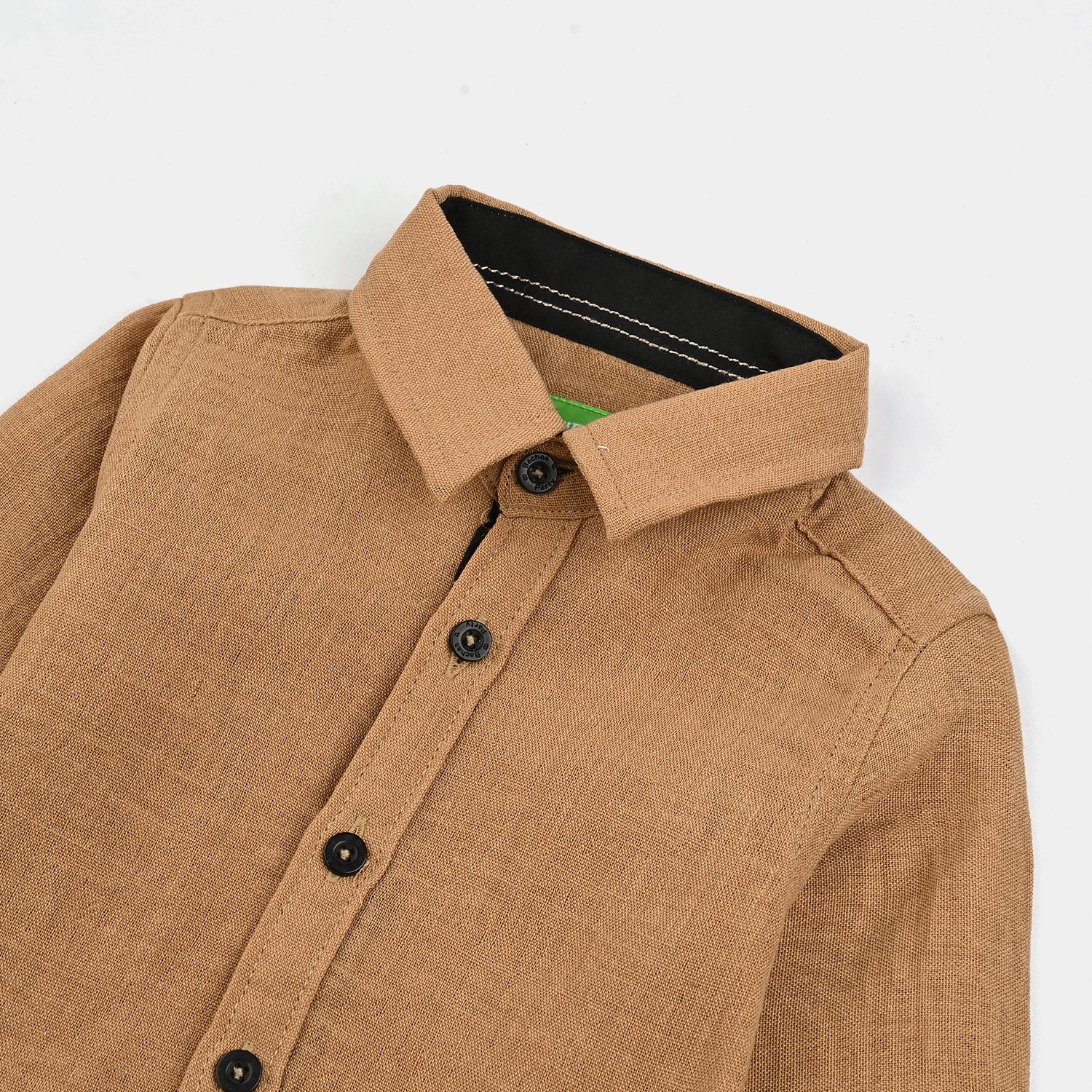 Infant Boys Yarn Dyed Shirt - Brown - Image 2
