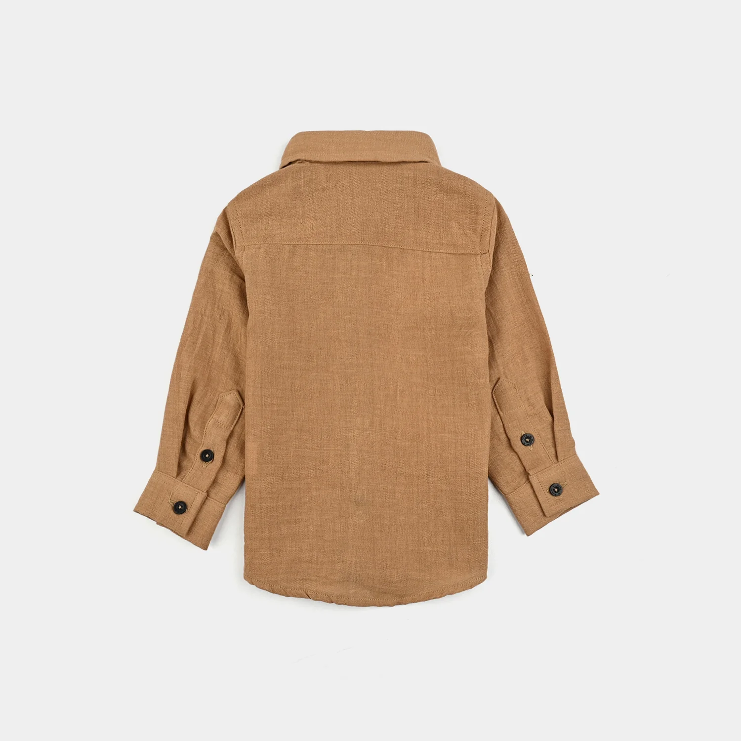 Infant Boys Yarn Dyed Shirt - Brown - Image 3
