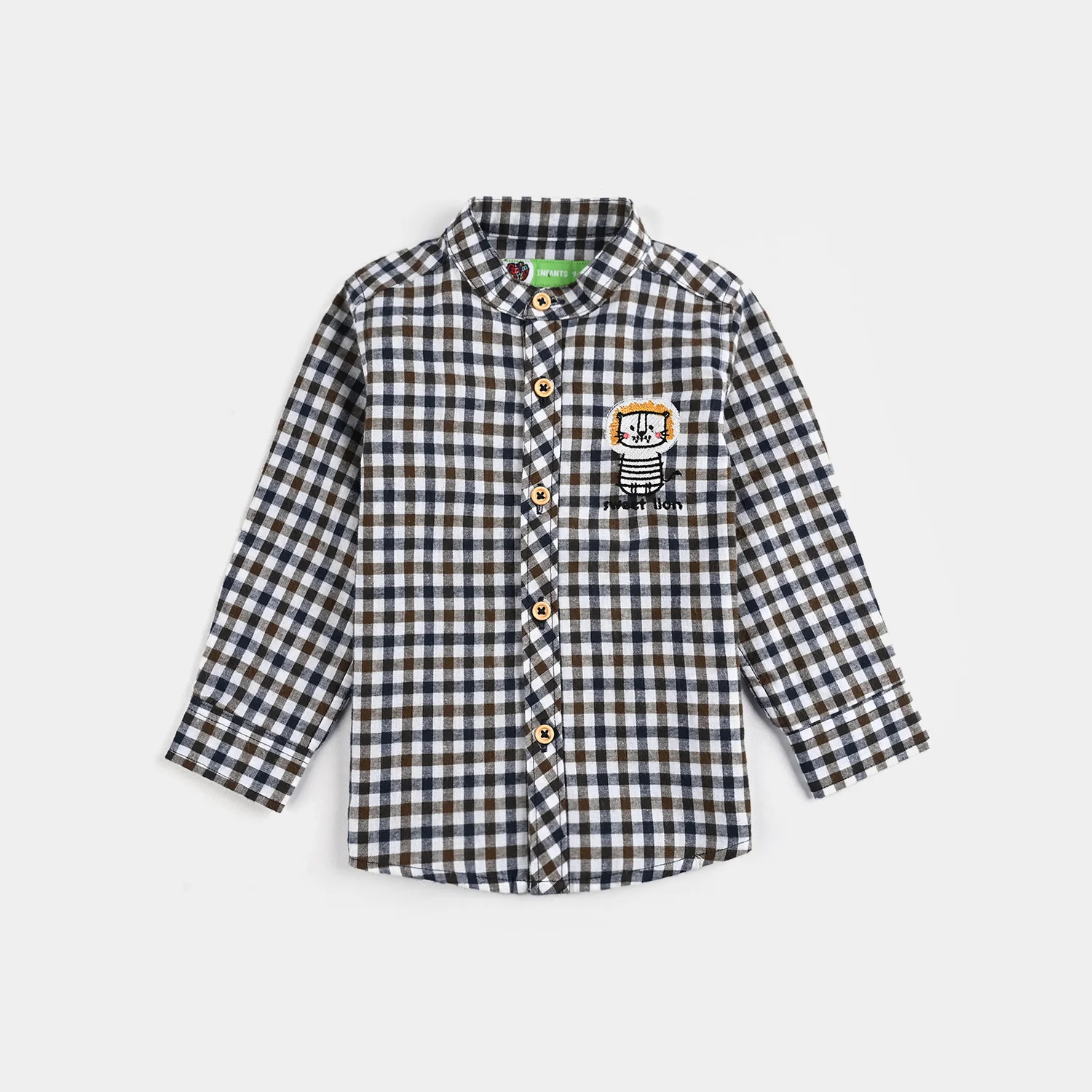 Infant Boys Checked Yarn-Dyed Shirt - Rustic Navy
