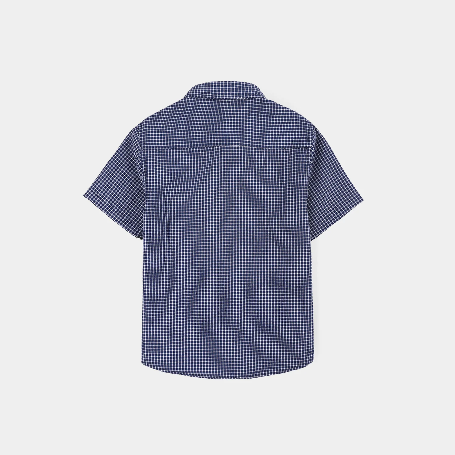 Infant Boys Yarn Dyed Shirt (Character) - Navy Check - Image 3