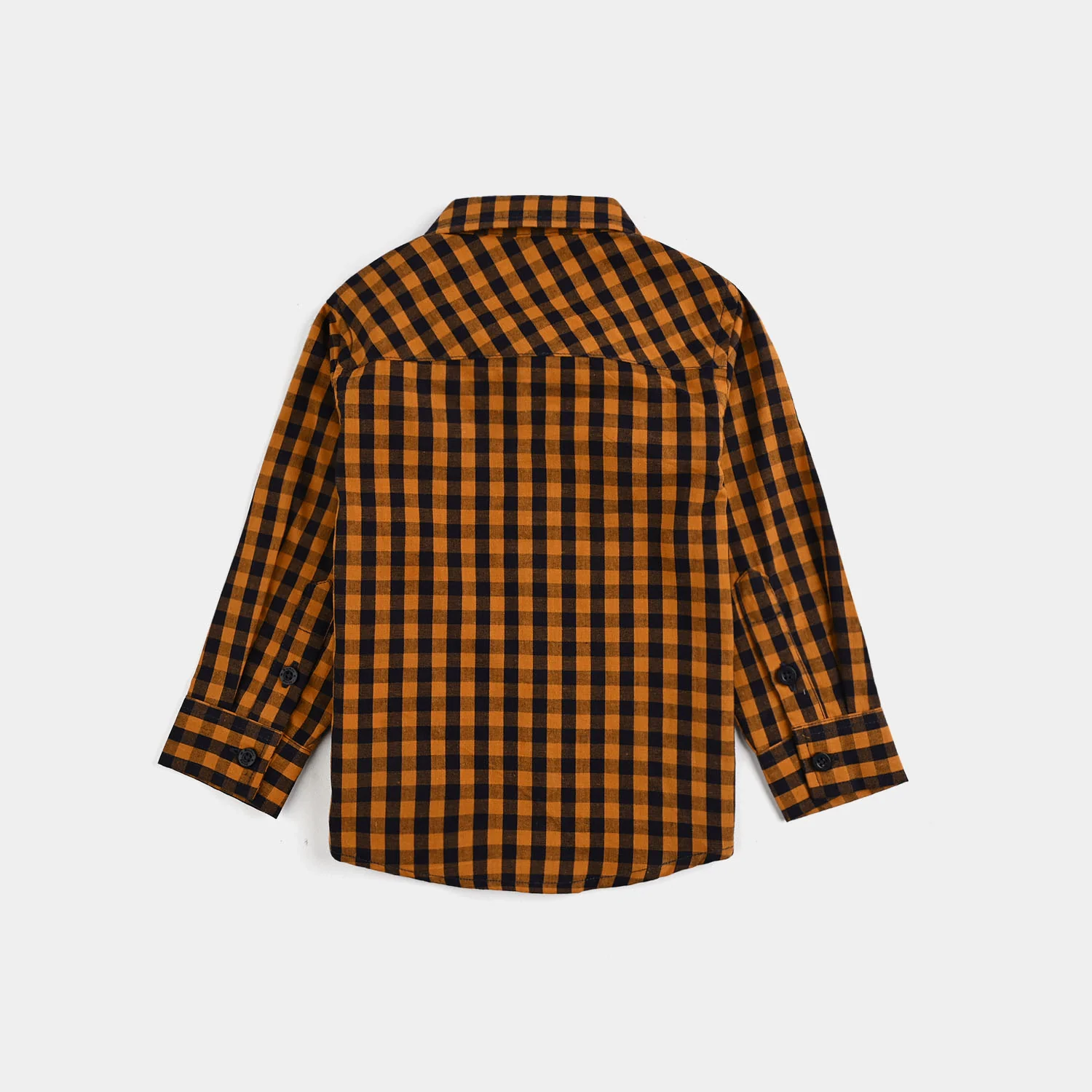 Infant Boys Yarn Dyed Shirt - Yellow/black - Image 3