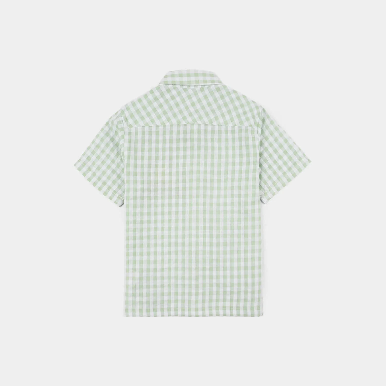 Infant Boys Yarn Dyed Shirt (Check) - Green - Image 4