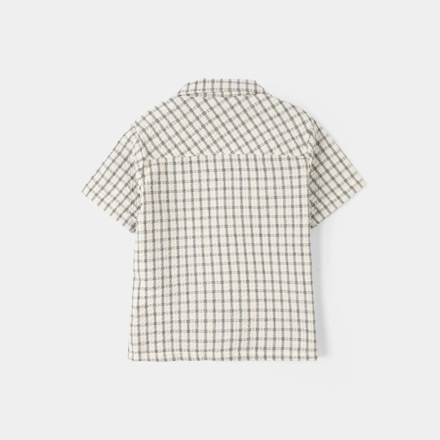 Infant Boys Yarn Dyed Shirt Character - White - Image 4