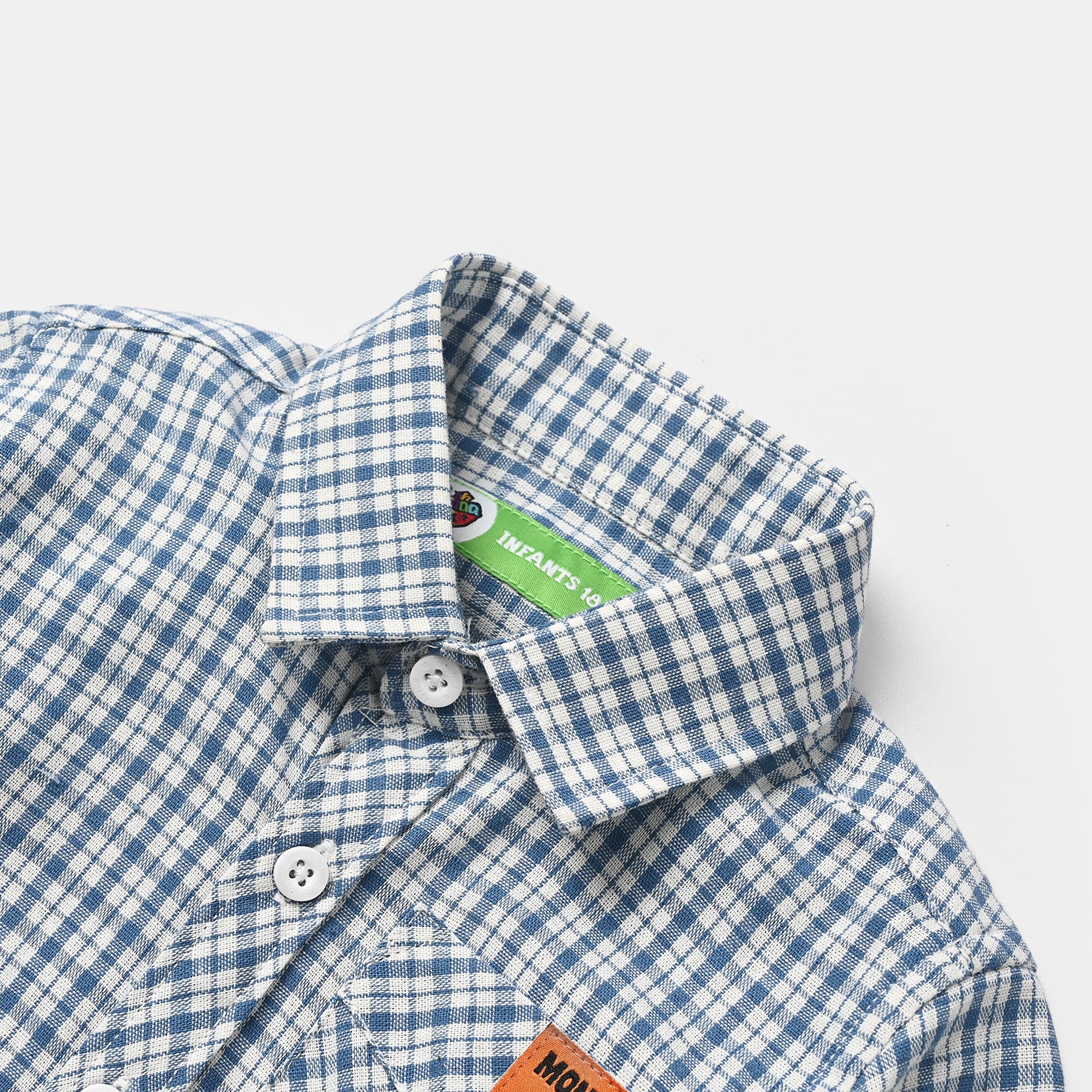 Infant Boys Yarn Dyed Shirt (Monster Team) - Blue - Image 2