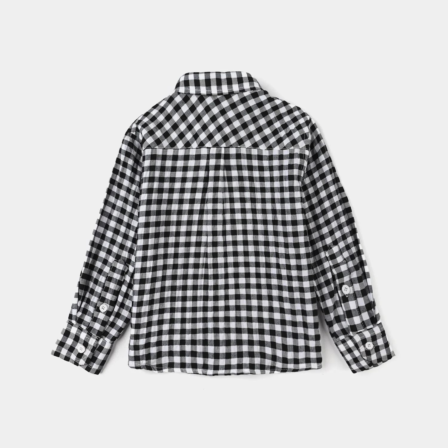 Infant Boys Yarn Dyed Shirt (Super Duper) - Black Check - Image 4