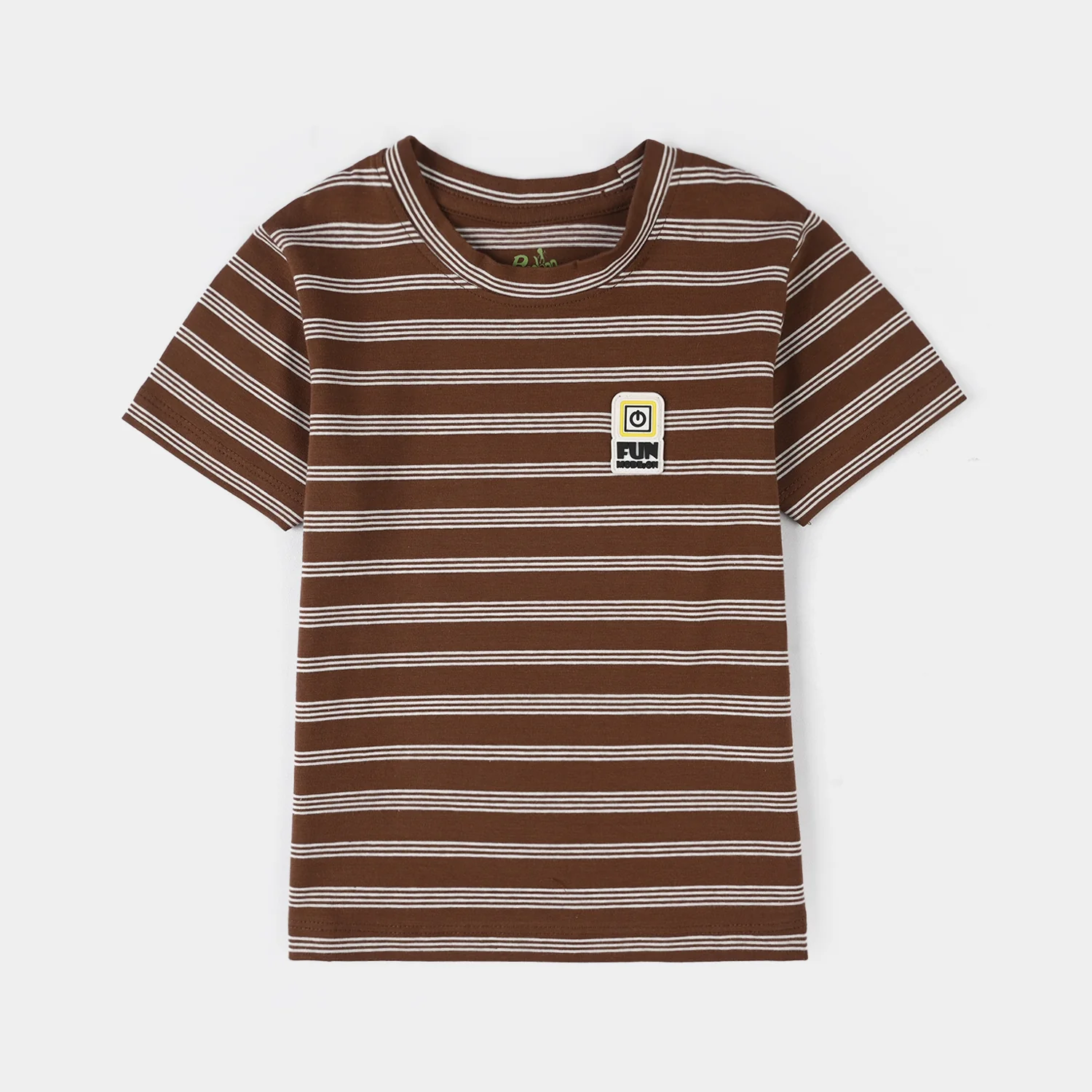 Infant Boys Yarn Dyed Suit Bear - Brown - Image 2