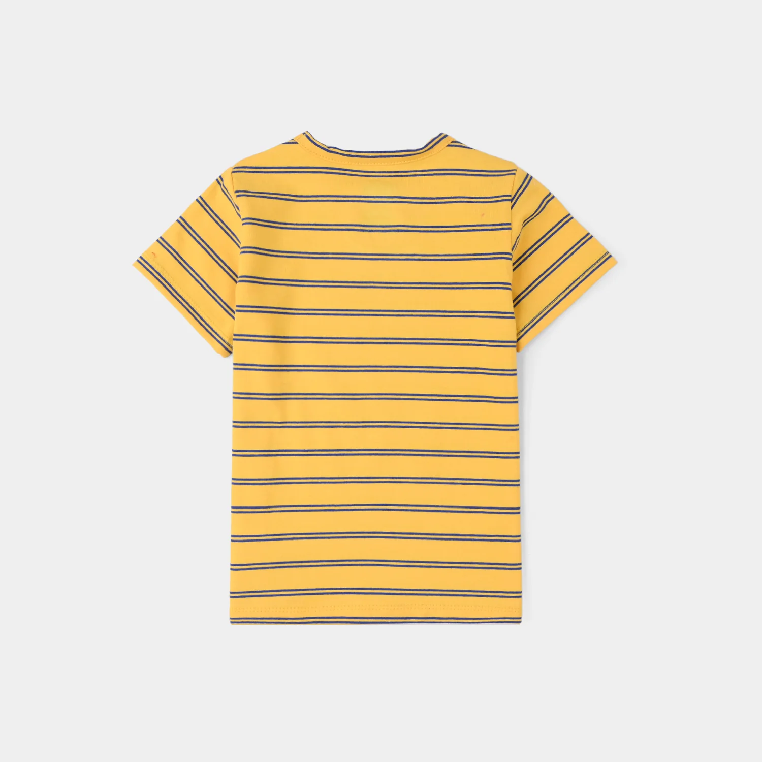 Infant Boys Yarn Dyed T-Shirt (Stripes) - Yellow - Image 3
