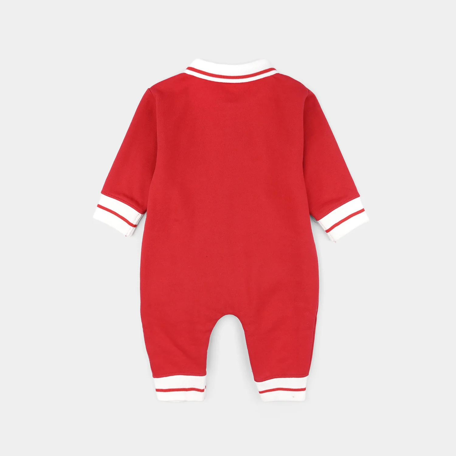 Infant Girl Fleece Romper - Red - Image 5