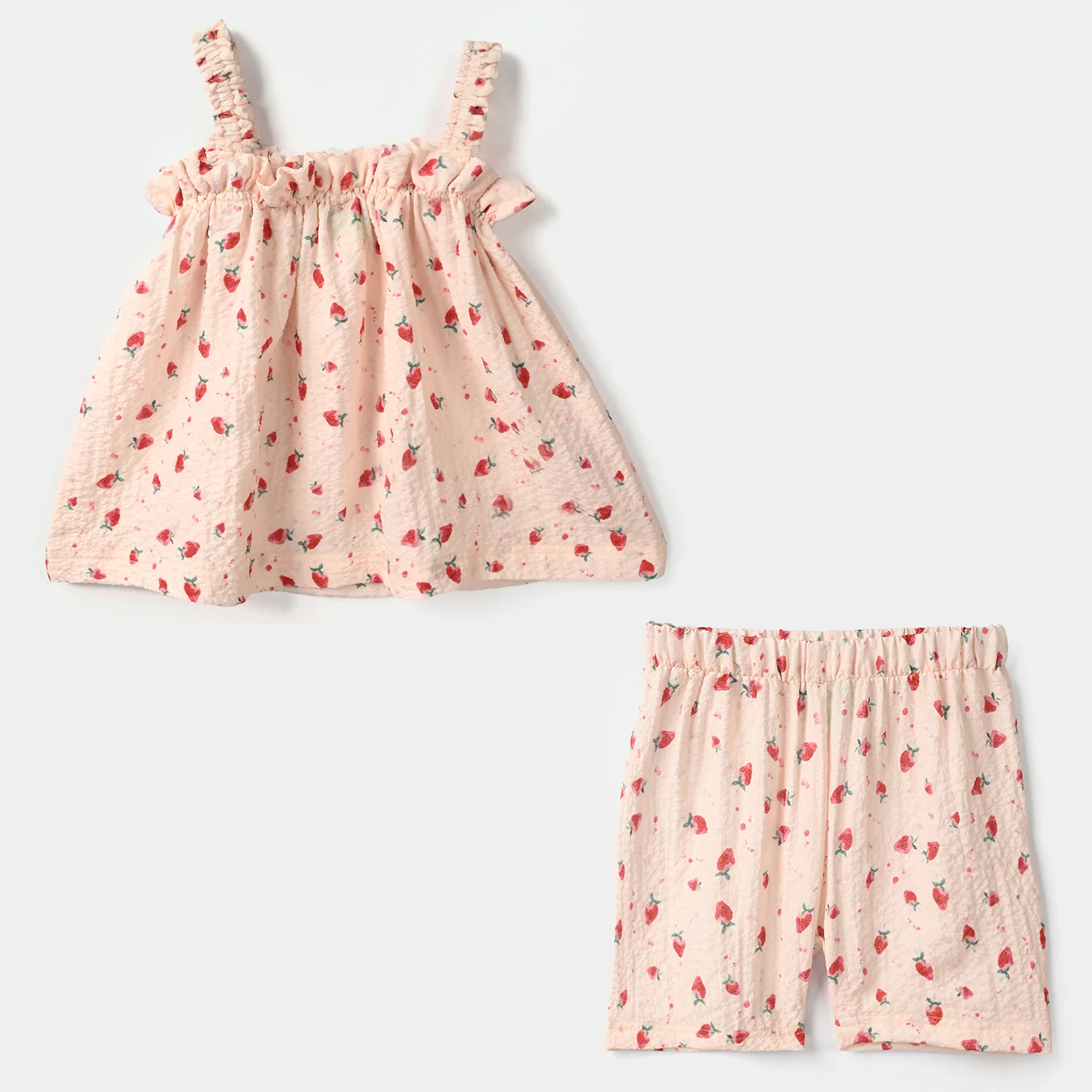 Infant Girls Poly Crinkle 2Pc Suit - Pink - Image 2