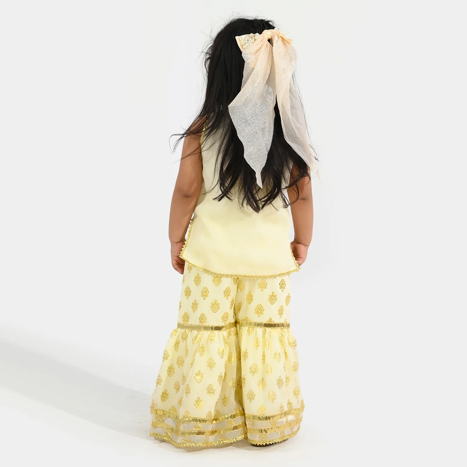 Infant Girls Chiffon 2Pcs (Sona) – Cream - Image 5