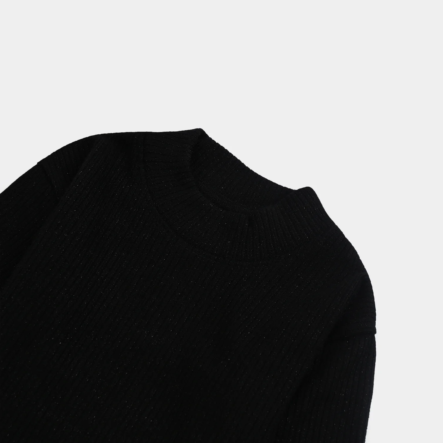 Infant Girls Rib Sweatshirt BLACK SHINE - Image 2