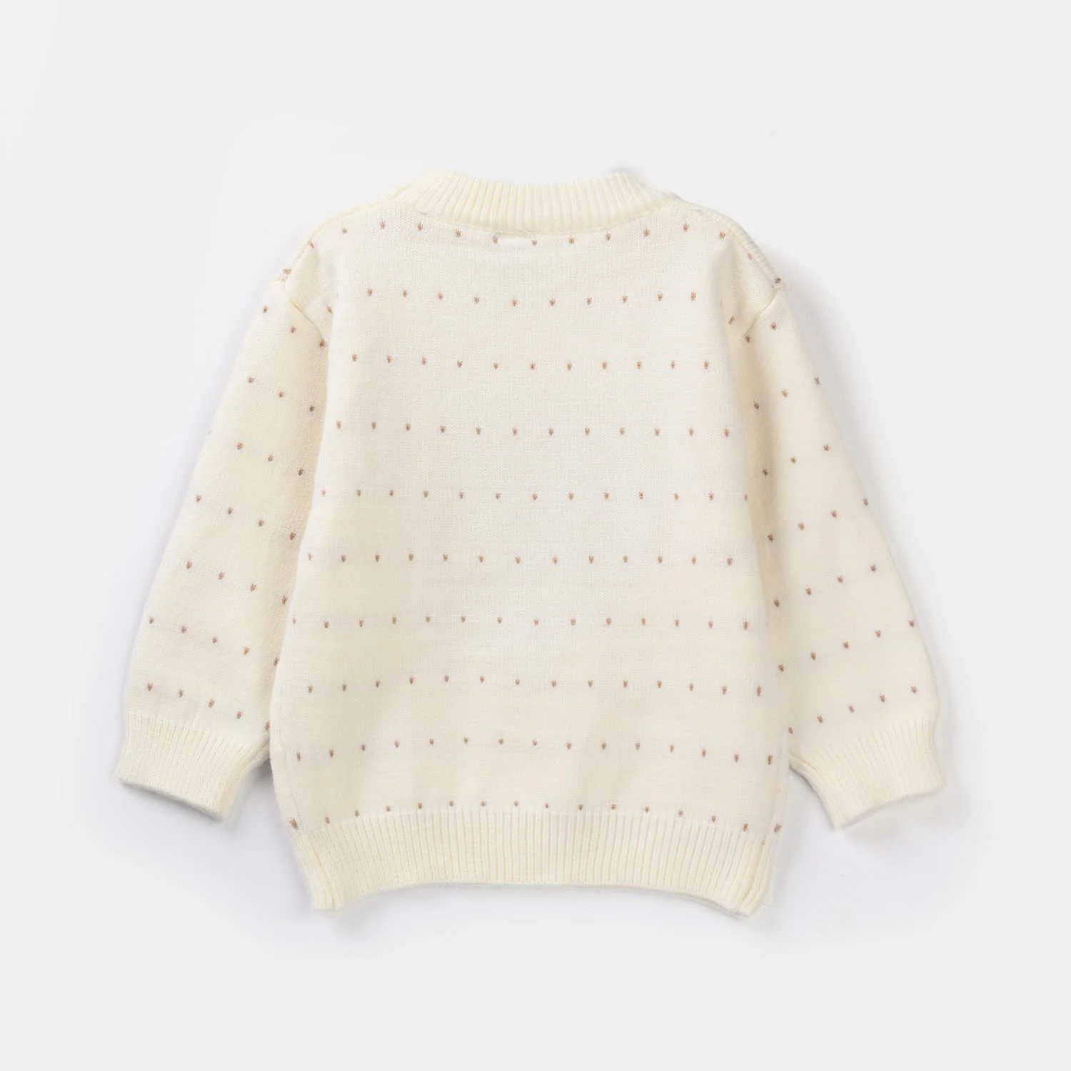 Infant Girls Acrylic Suit - Off-White/Brown - Image 5