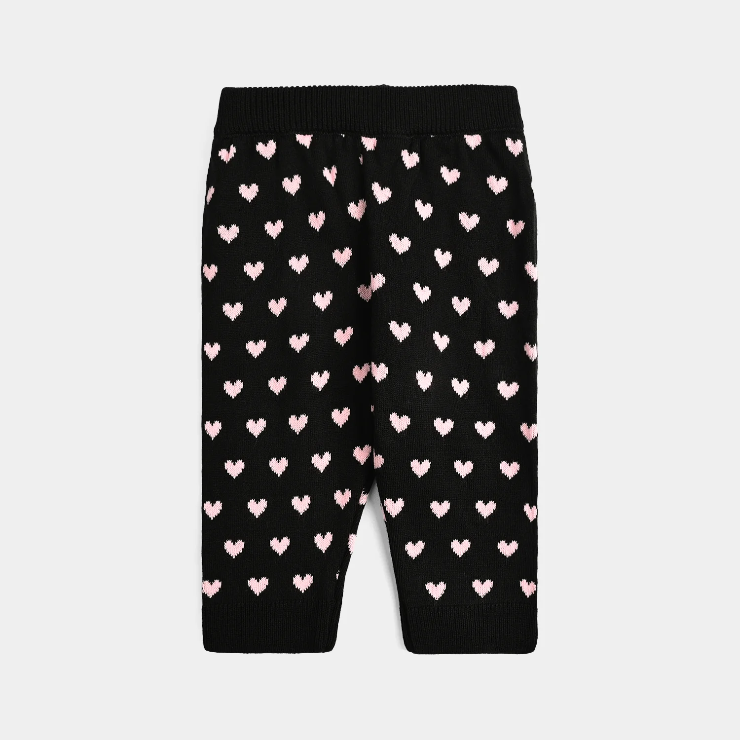 Infant Girls Acrylic Suit-Jacquard Heart-Multi - Image 4