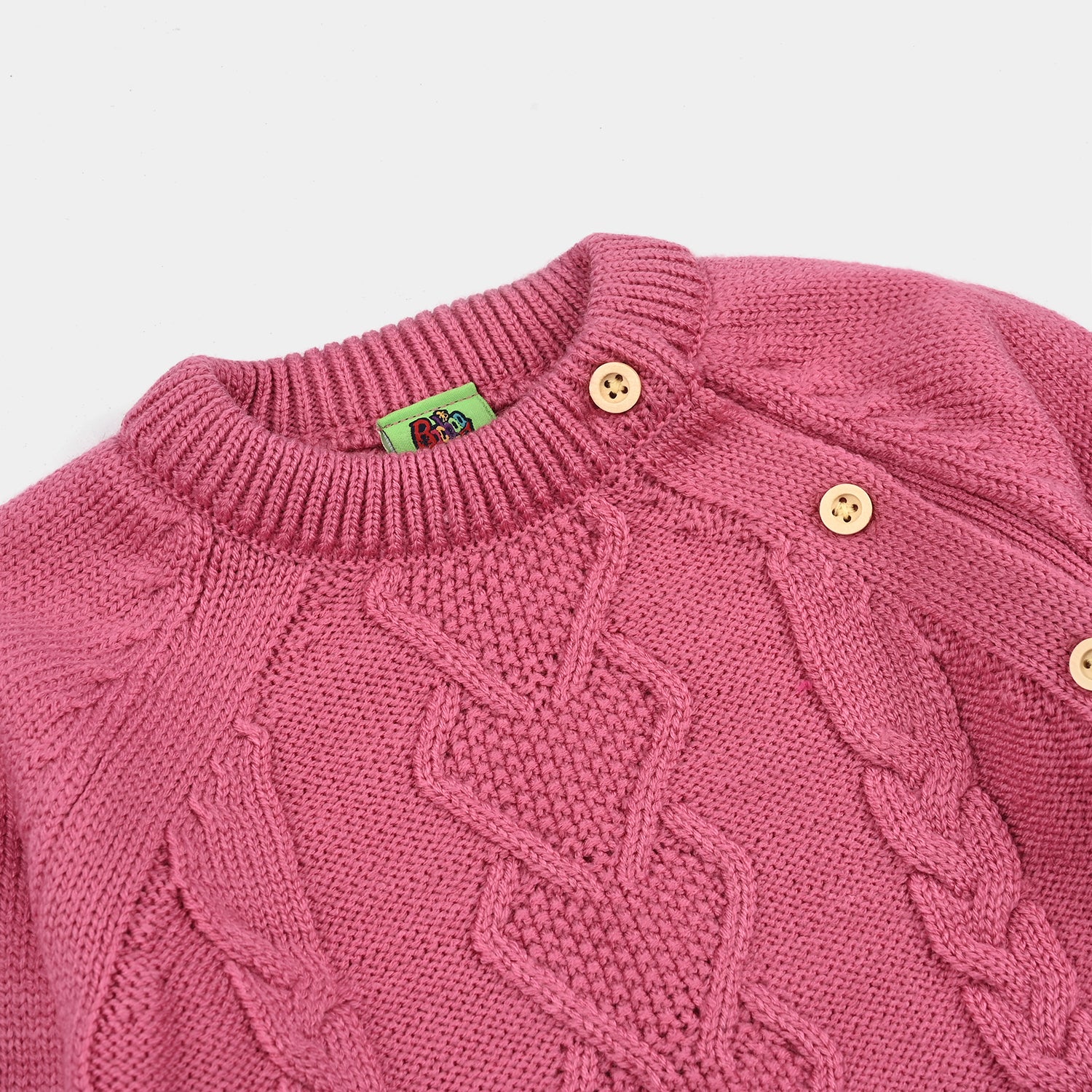 Infant Girls Acrylic Suit-Rose Pink - Rose Pink - Image 3