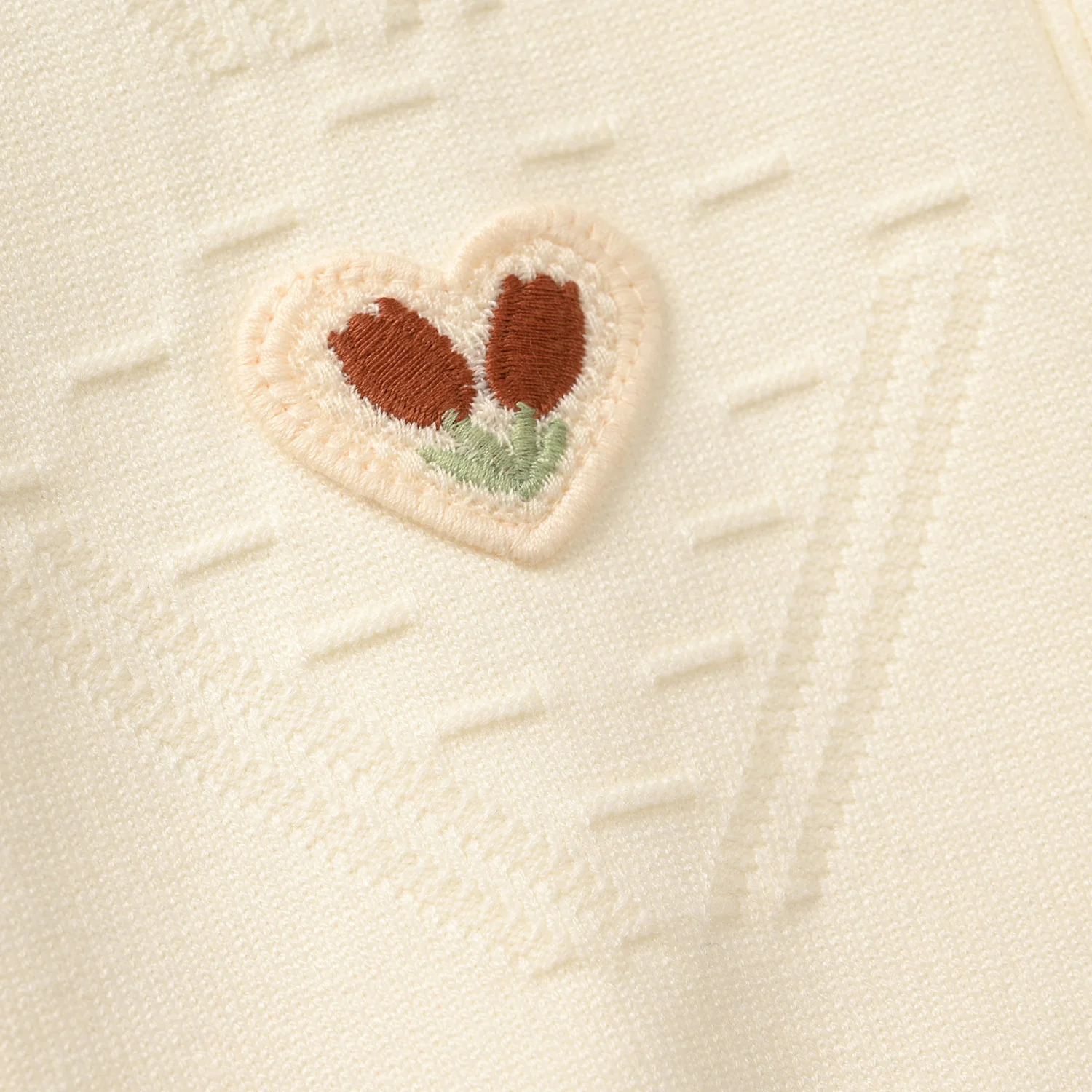 Infant Girls Acrylic Sweater - Off White - Image 2