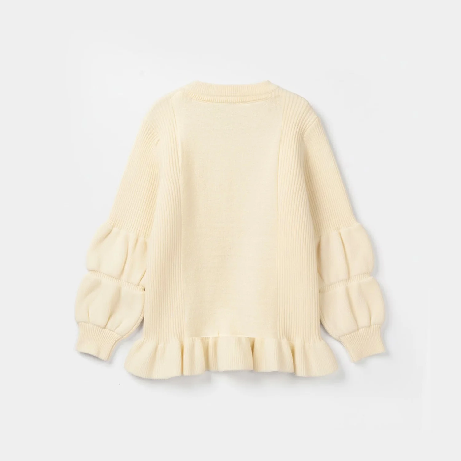 Infant Girls Acrylic Sweater - Off White - Image 4