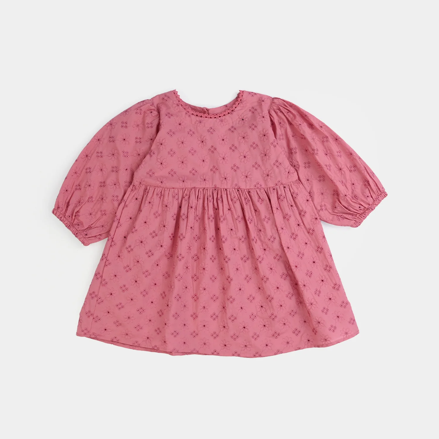 Infant Chicken Kari Girls Casual Frock (Apricot) - Pink