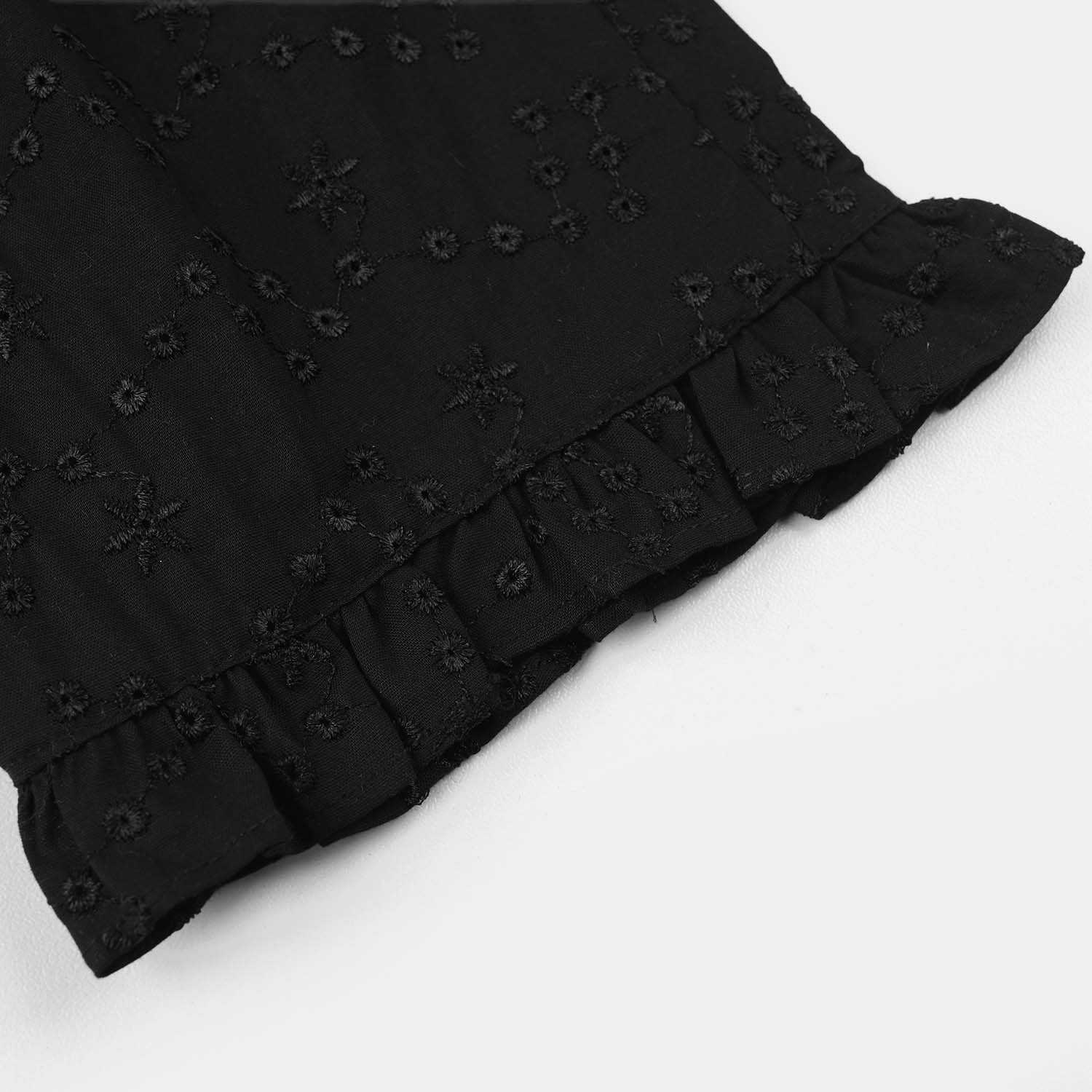 Infant Girls Cotton 2-Pc Suit (Chicken Kari) - Black - Image 7
