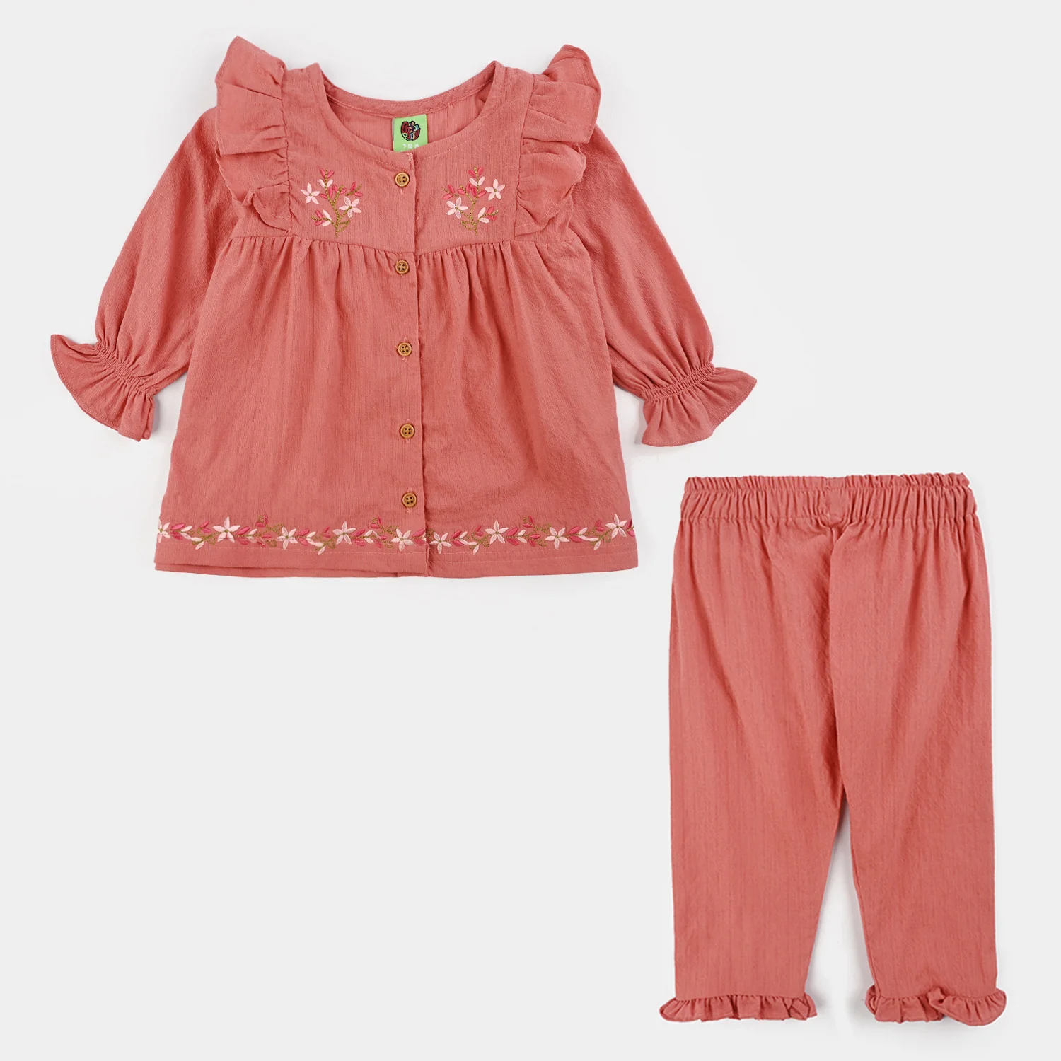Infant Girls Chiffon 2 Pc Suit - PINK