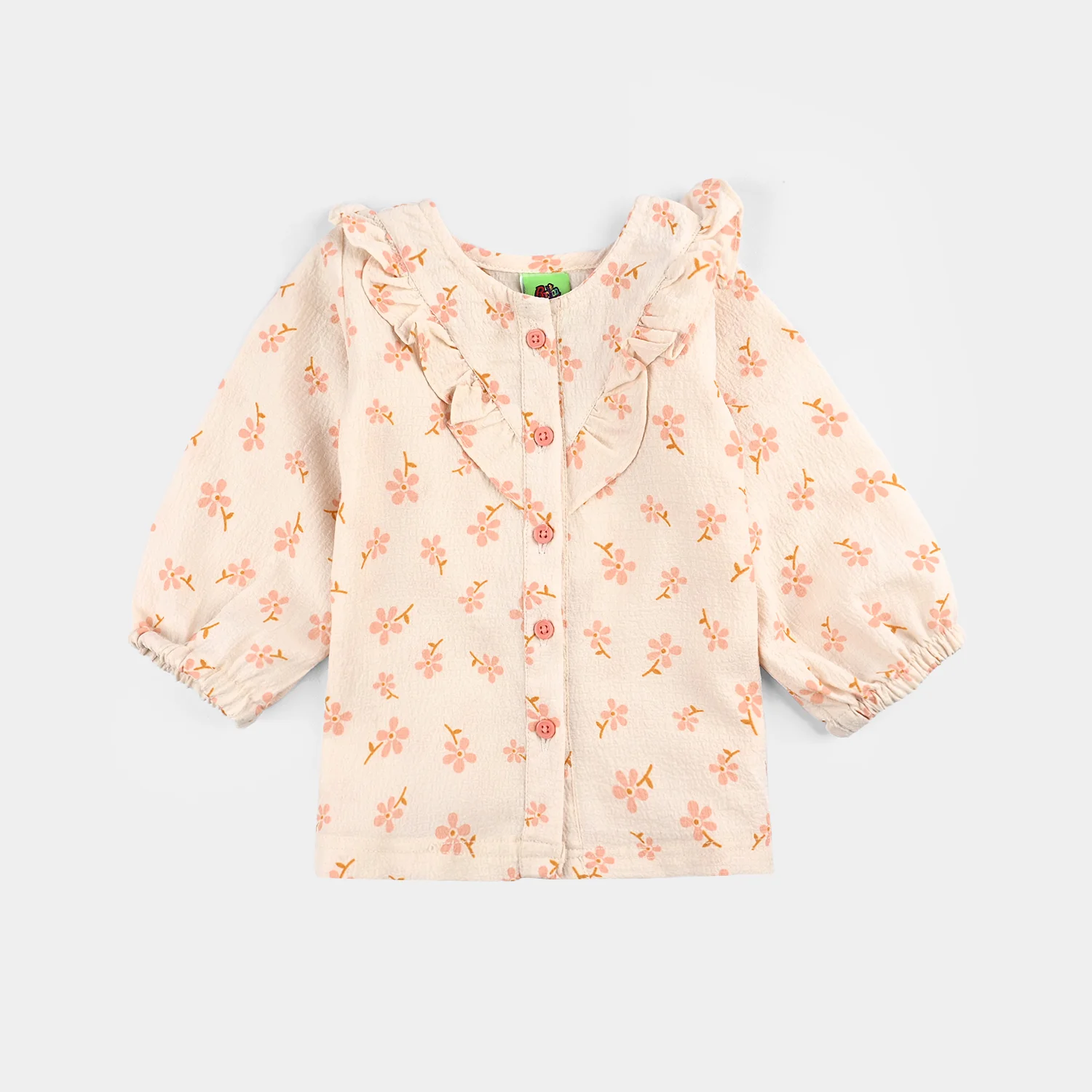 Infant Girls Chiffon 2 Pc Suit - Off-White - Image 2