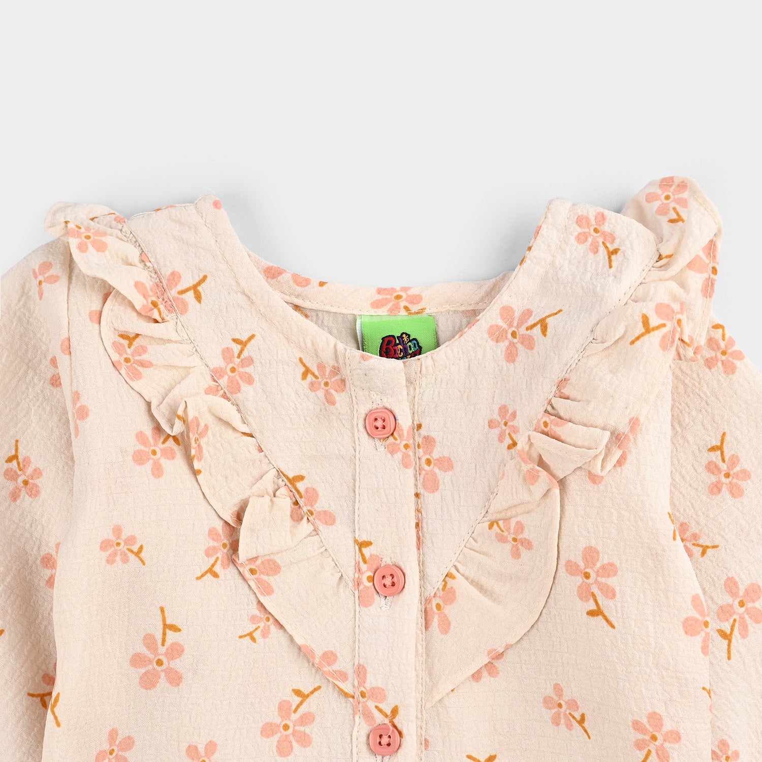 Infant Girls Chiffon 2 Pc Suit - Off-White - Image 3