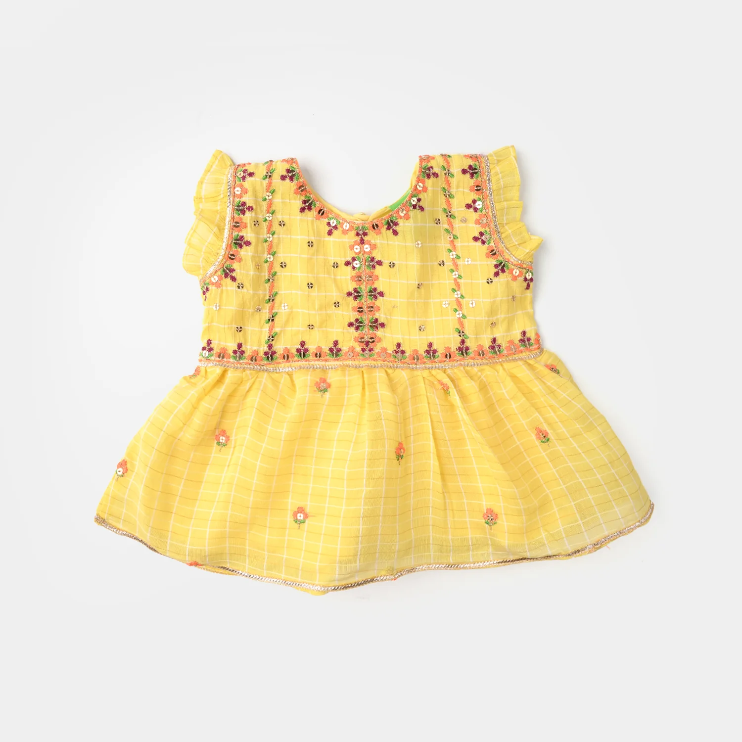 Infant Girls Cotton 2Pc Set (Summer Lime) - Yellow - Image 2