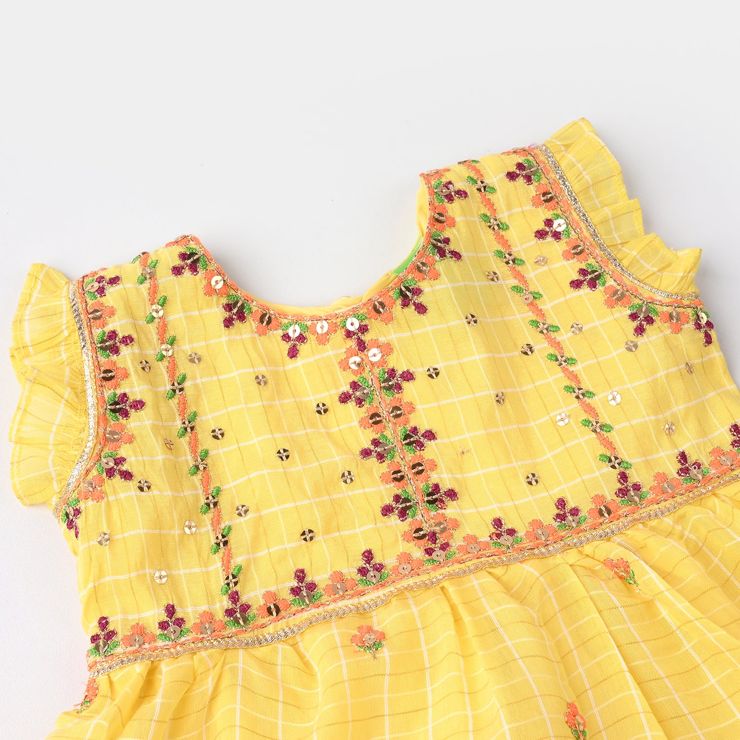 Infant Girls Cotton 2Pc Set (Summer Lime) - Yellow - Image 3