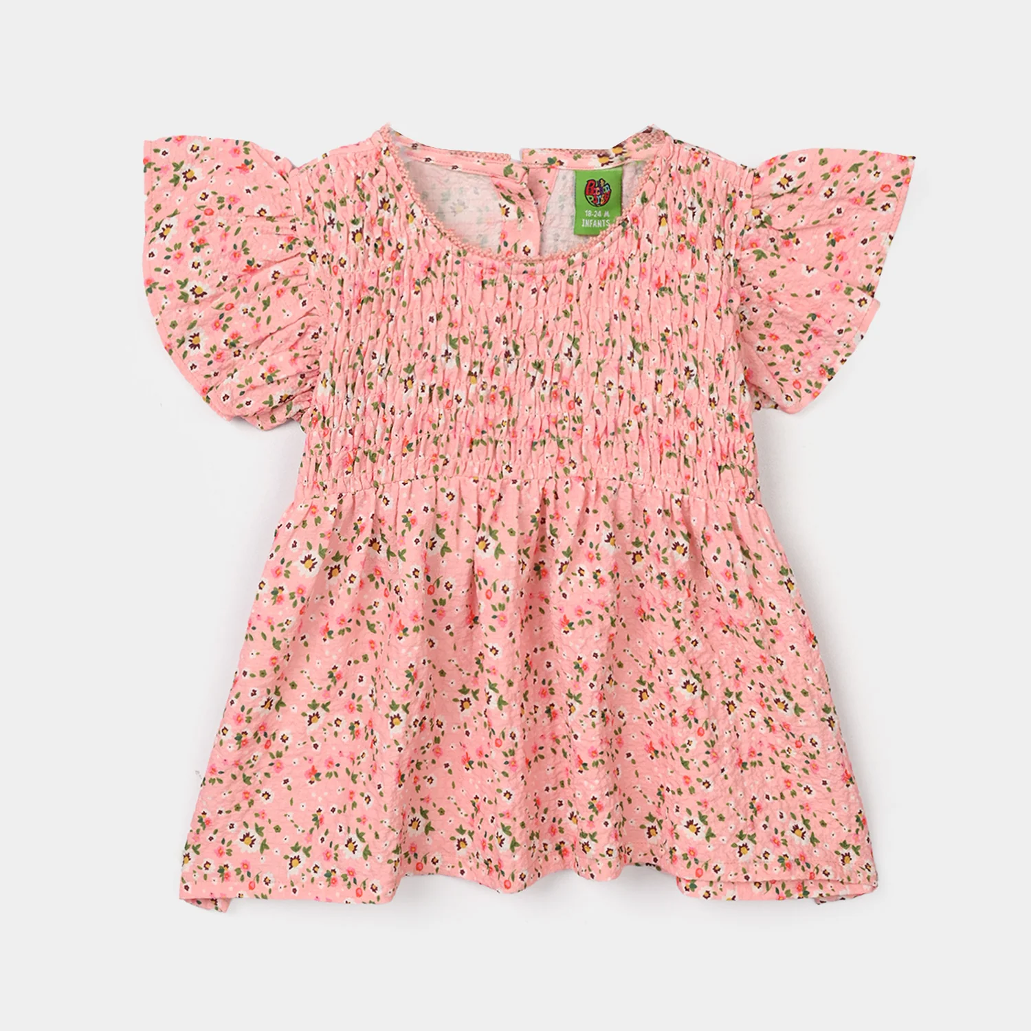 Infant Girls Cotton Casual Top - Pink