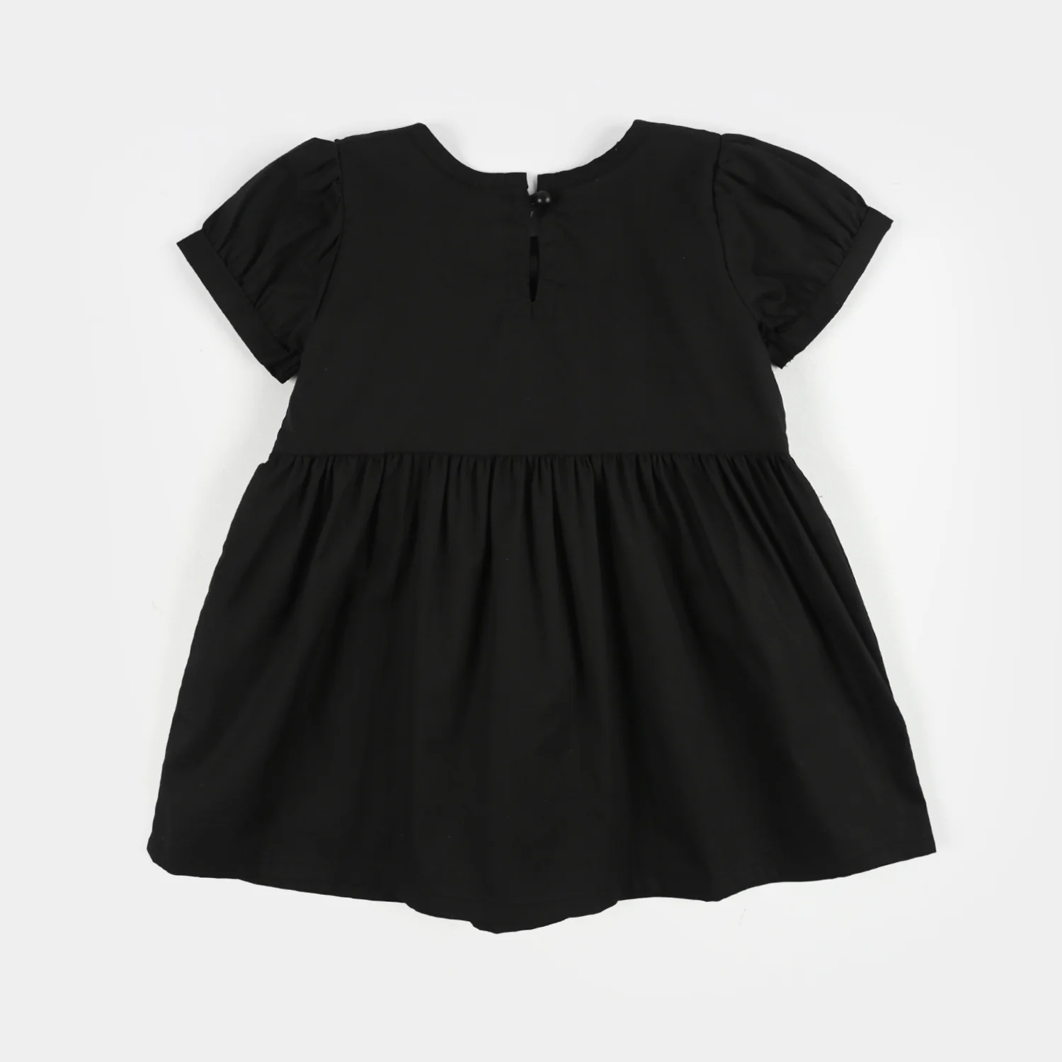 Infant Girls Cotton Frock (Banana) - Black - Image 3