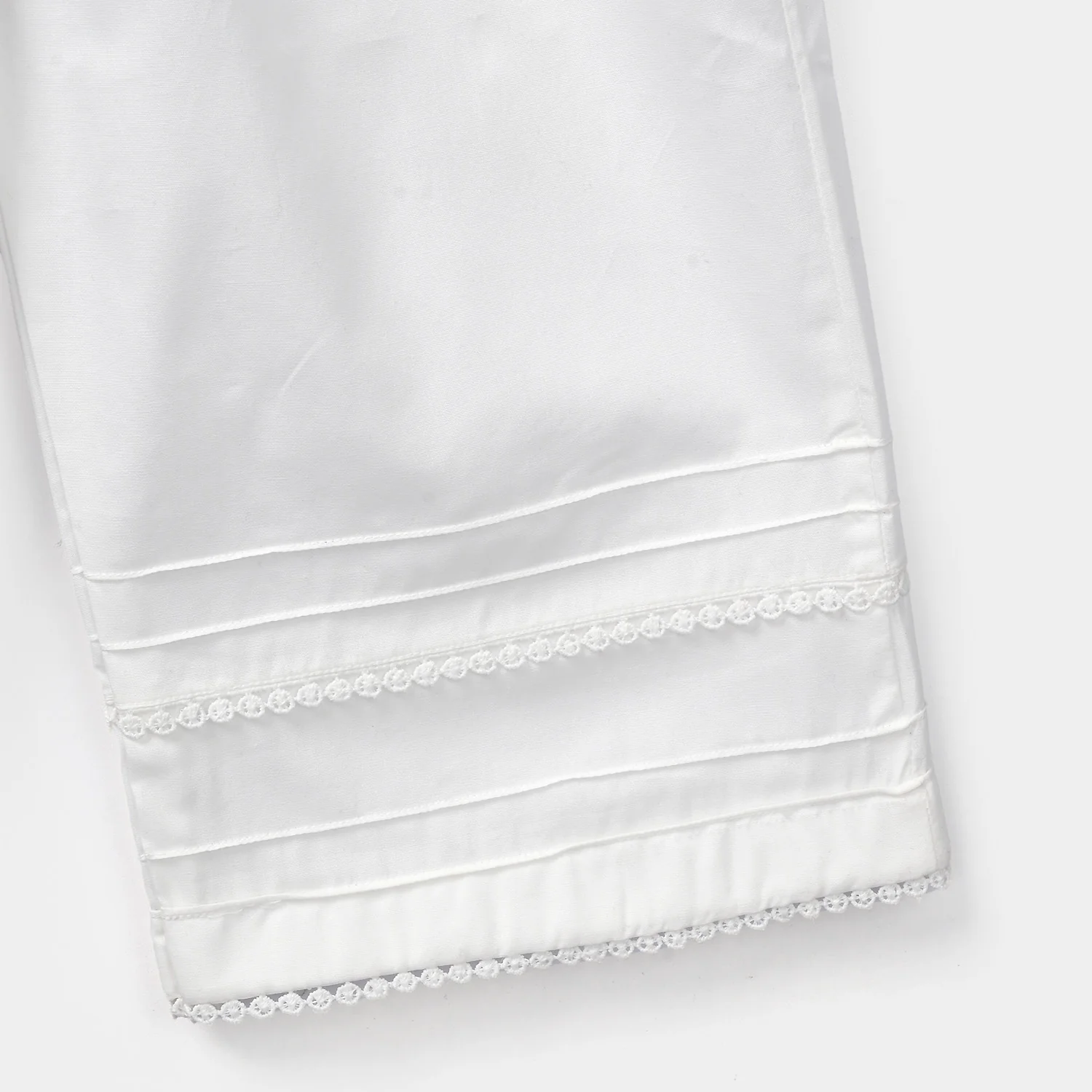 Infant Girls Cotton Culottes Laces - White - Image 3