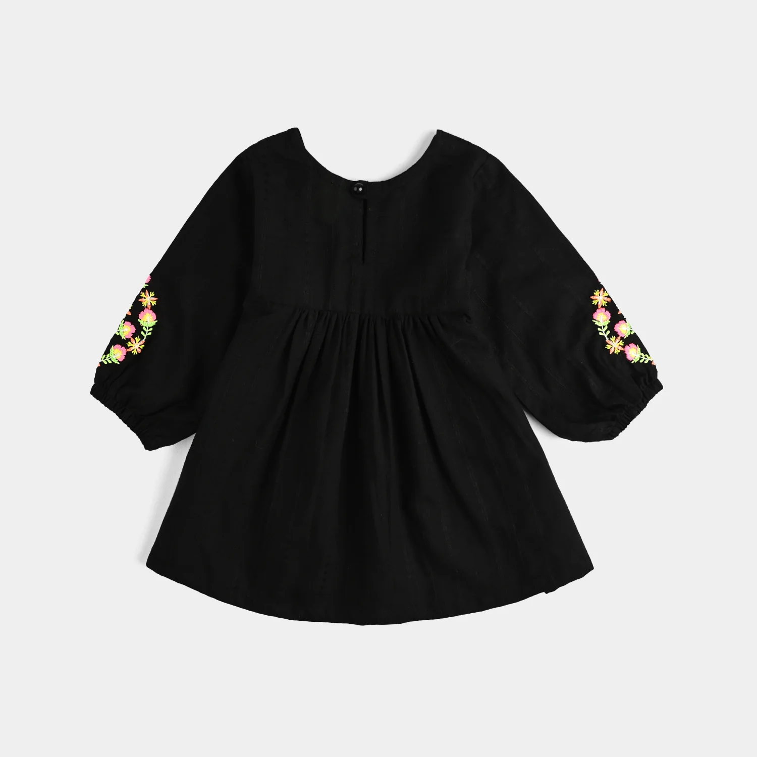 Infant Girls Cotton Emb 2Pcs Splash-BLACK - Image 4