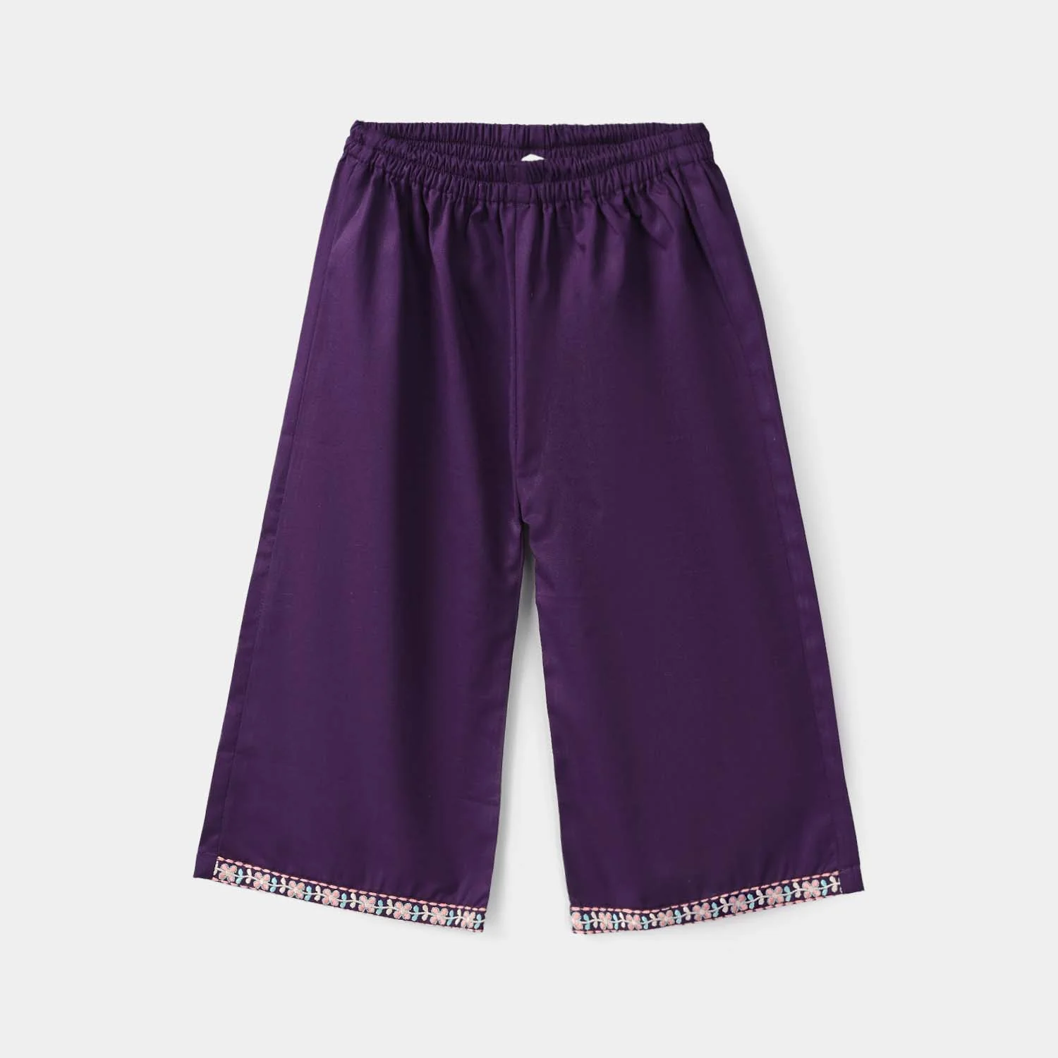 Infant Girls Cotton Embroidered 2-Piece Set (Zewar) - Purple - Image 5
