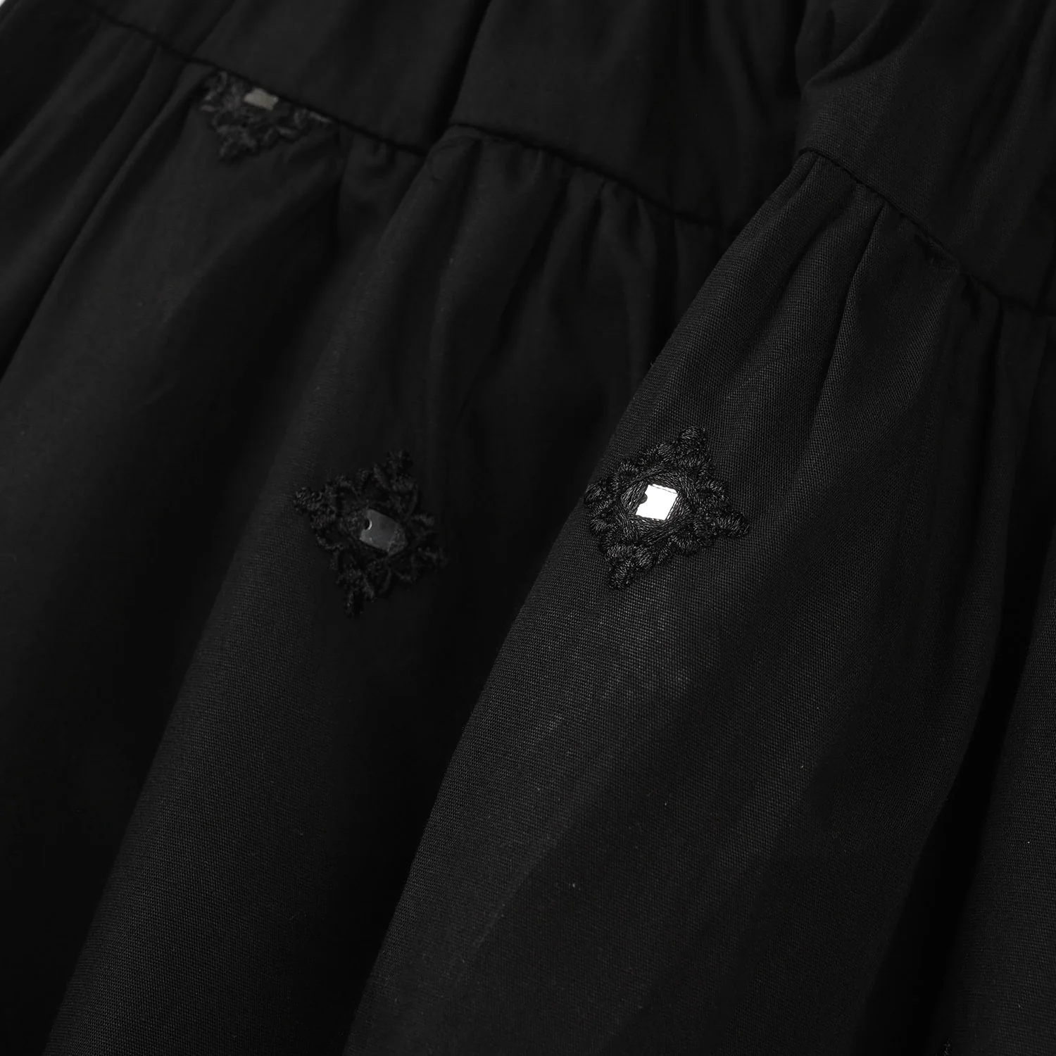 Infant Girls Cotton Embroidered Shalwar Booti - Black - Image 2