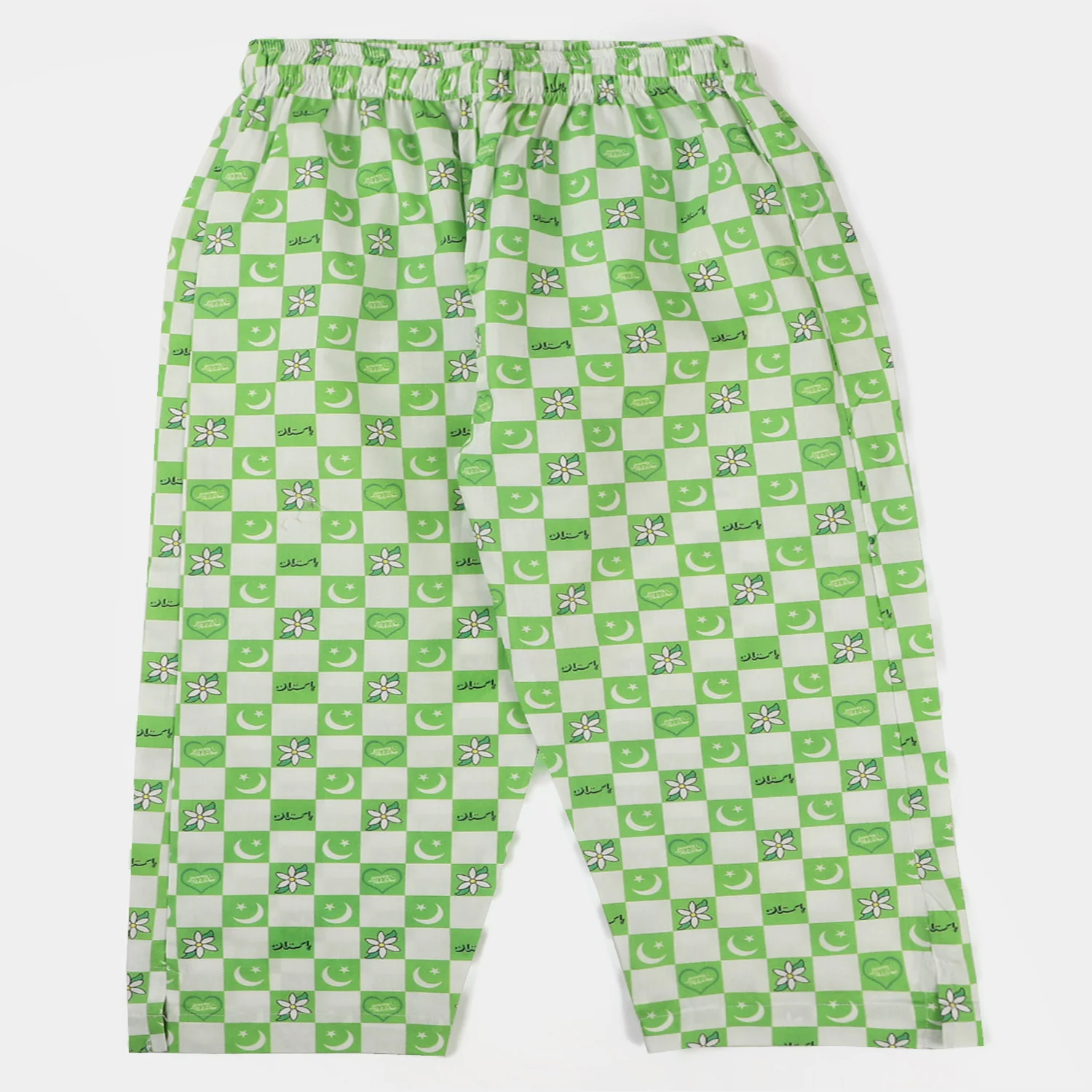 Infant Girls Cotton Independence Co-ord Set Chand Sitara - Green - Image 5