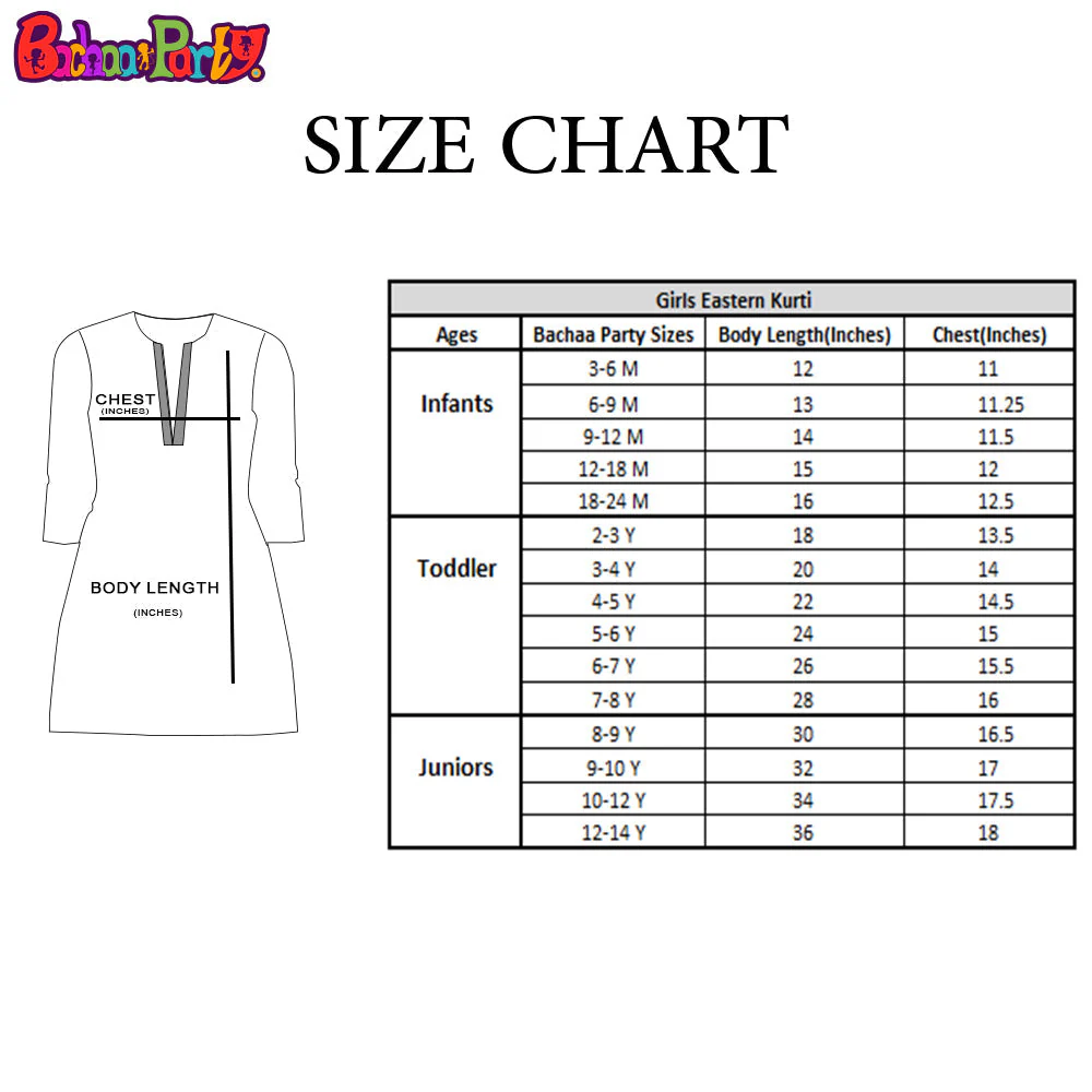 Infant Girls Cotton Independence Kurti Funky Monuments - Green - Image 4