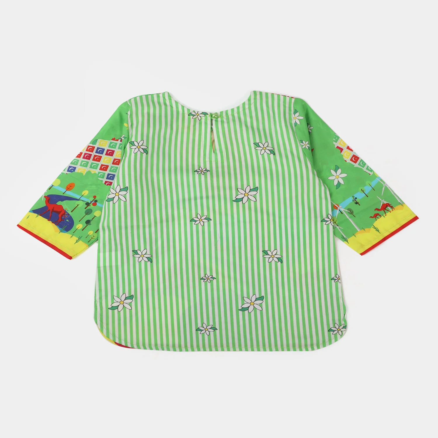 Infant Girls Cotton independence Top Mera Pakistan - Green - Image 3