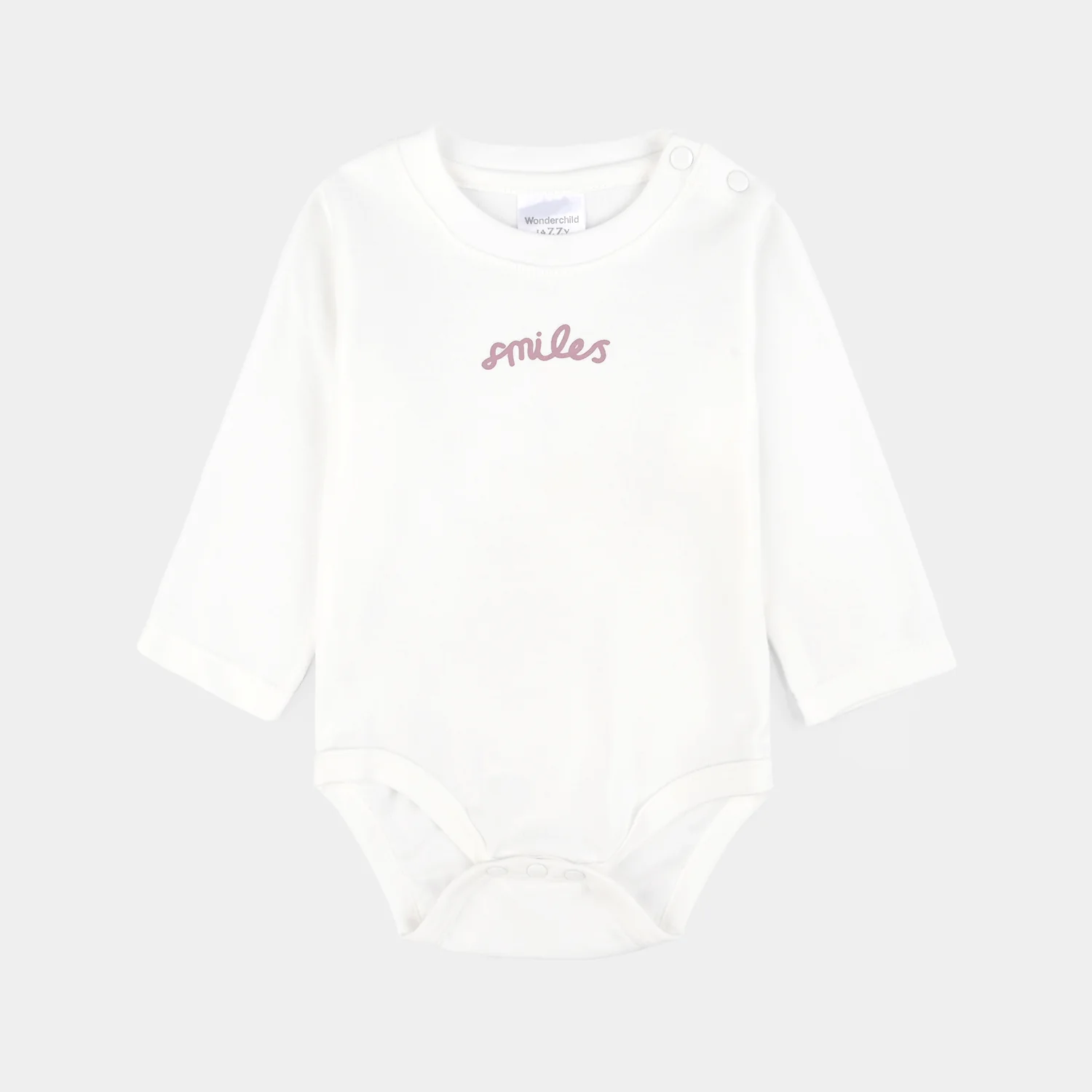 Infant Girls Cotton Interlock 3 PC Set-Pink/White/Beige - Image 3