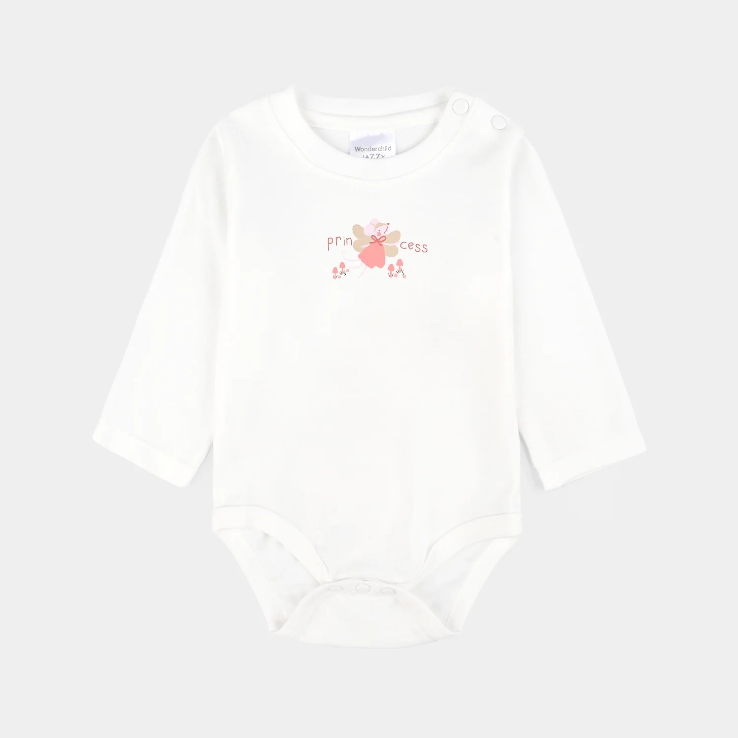 Infant Girls Cotton Interlock 3 PC Set-White/Green - Image 3