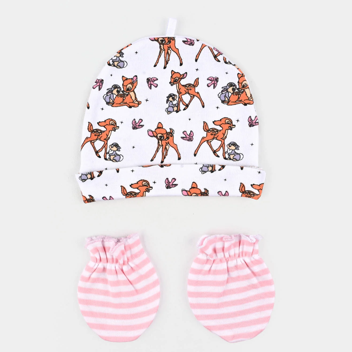 Infant Girls Cotton Interlock Bambi 4 Piece Set- WHITE - Image 3