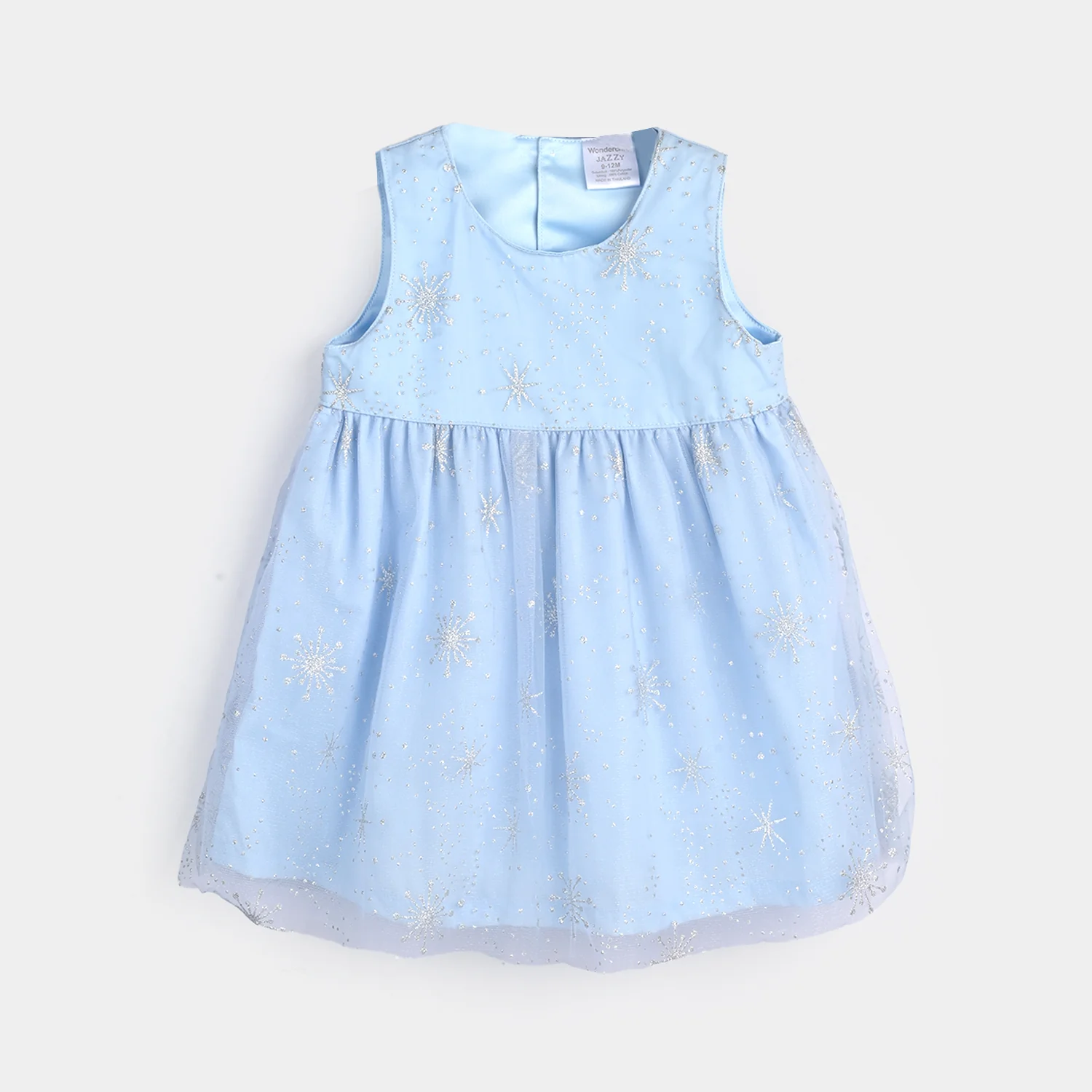 Infant Girls Frock Fancy Suit-Blue/Pink - Image 4