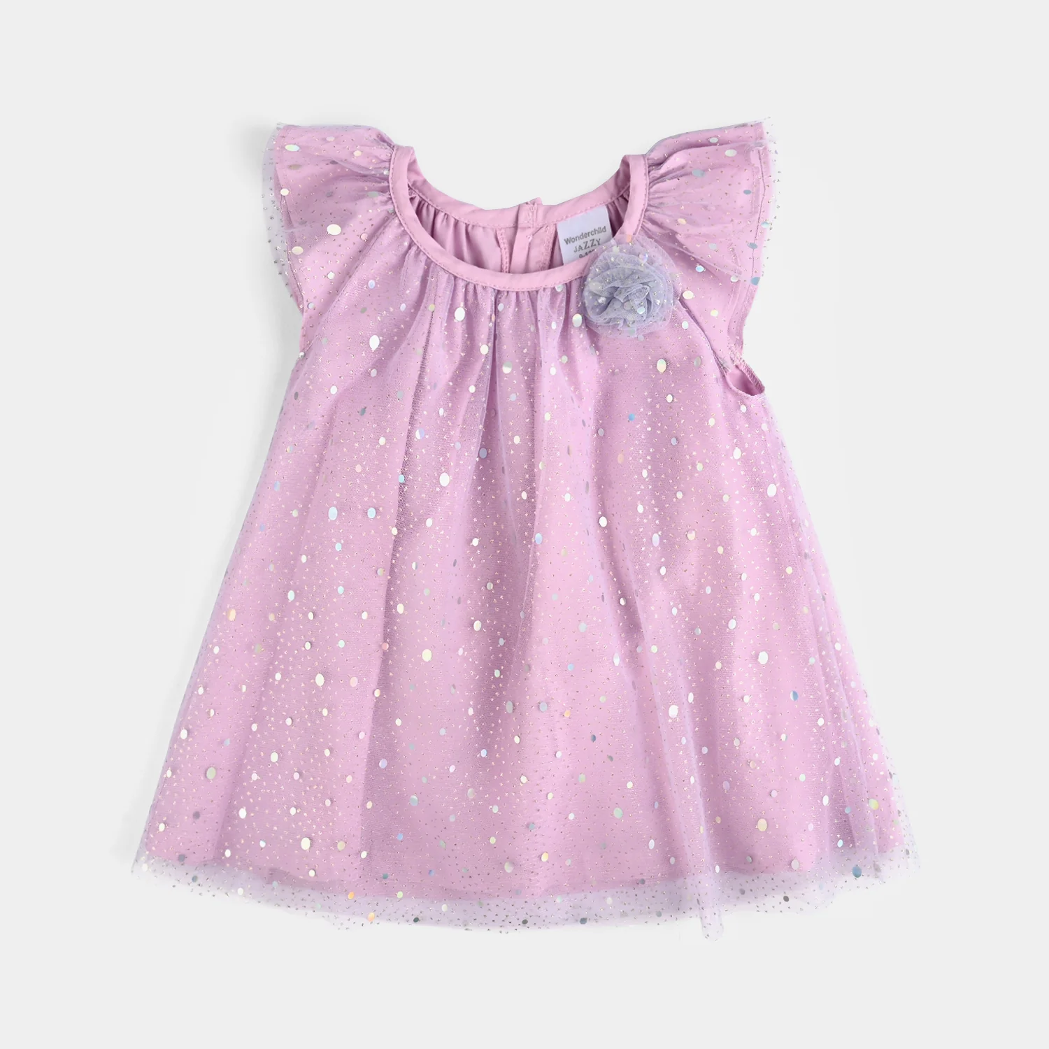 Infant Girls Fancy Suit-Grey/Purple - Image 3