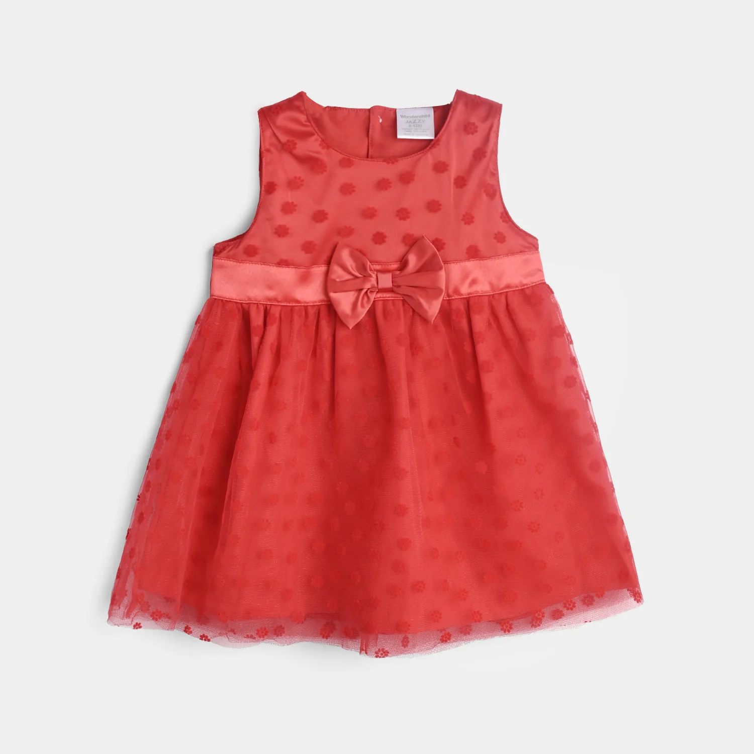 Infant Girls Fancy Frock Suit-Navy Red - Image 3