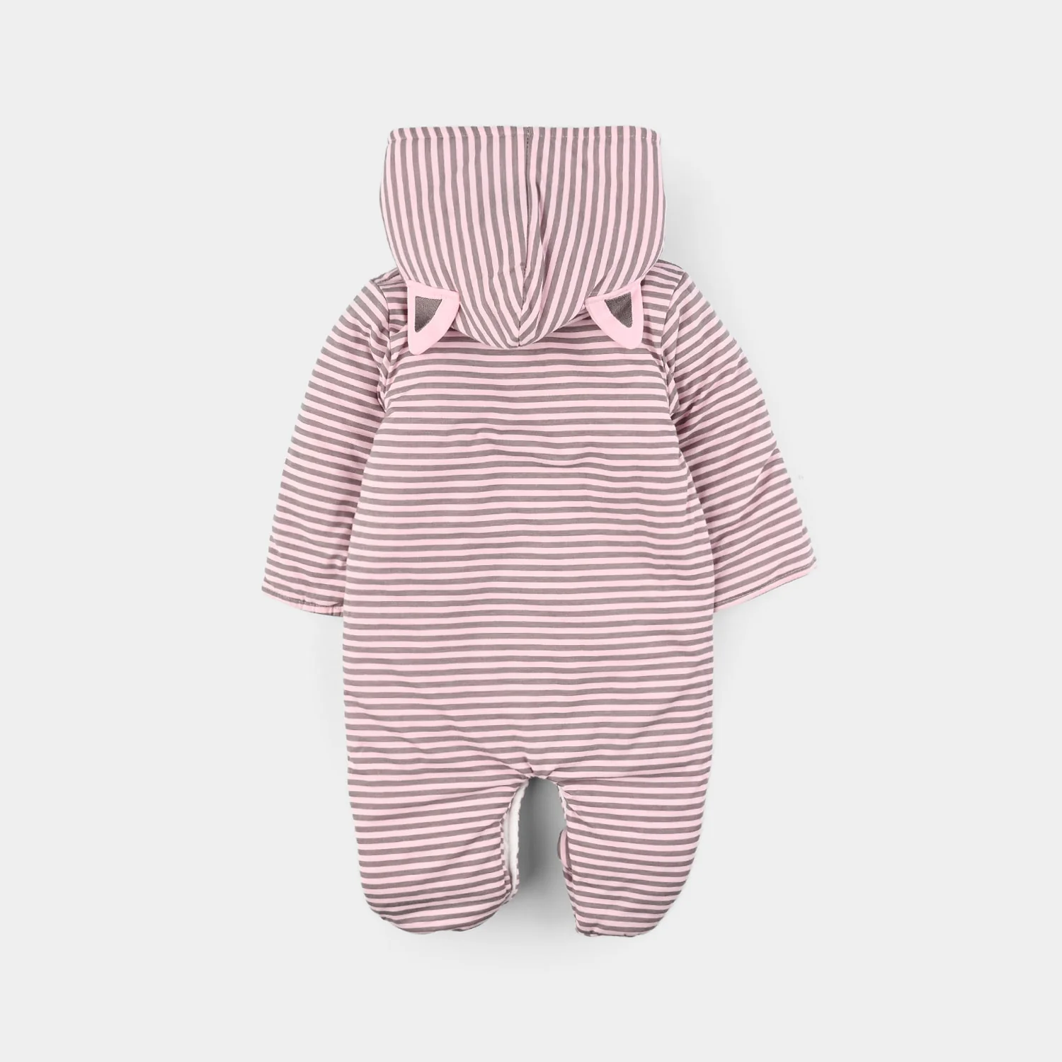 Infant Girls Cotton Interlock Romper - Pink - Image 3