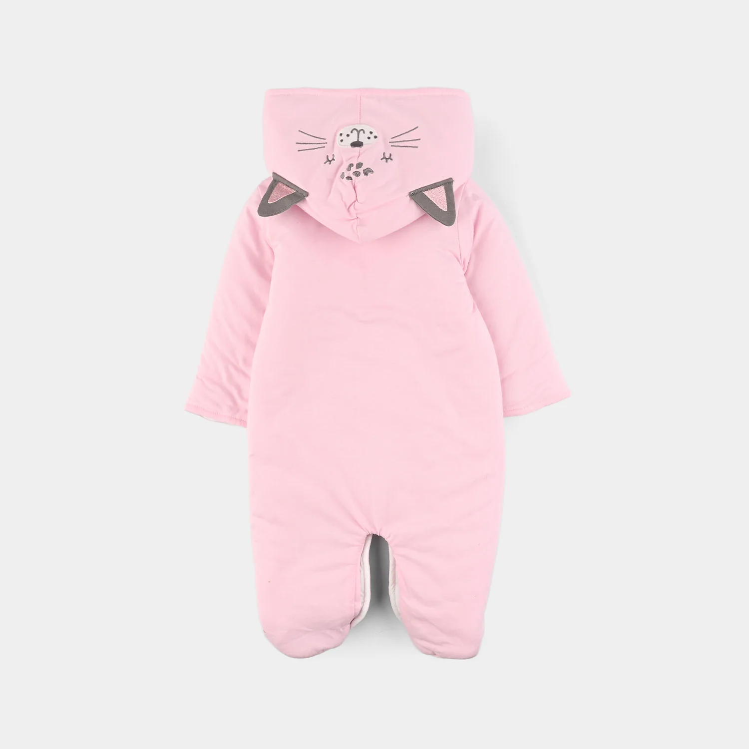 Infant Girls Cotton Interlock Romper - Light Pink - Image 3