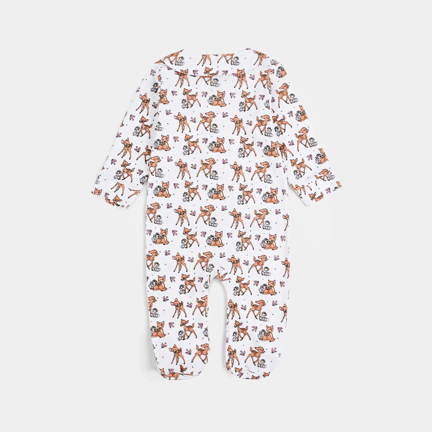 Infant Girls Cotton Interlock Romper - White - Image 3