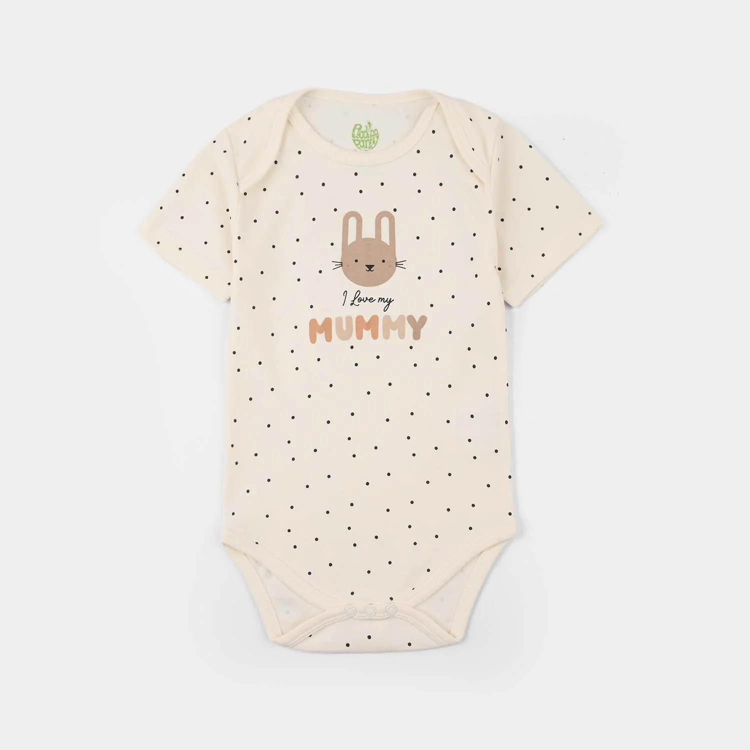 Infant Girls Cotton Interlock Romper (I Love My Mummy) - Off-White